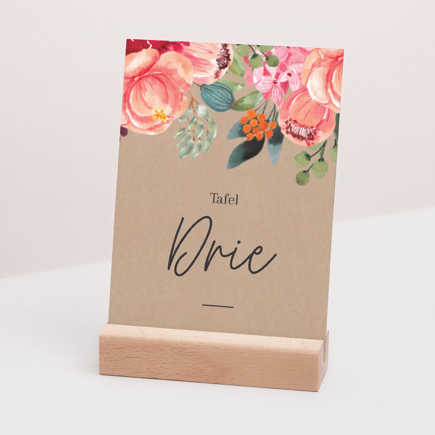 Tafelnummers Huwelijk Rechthoek Pop's Flowers foto N° 3