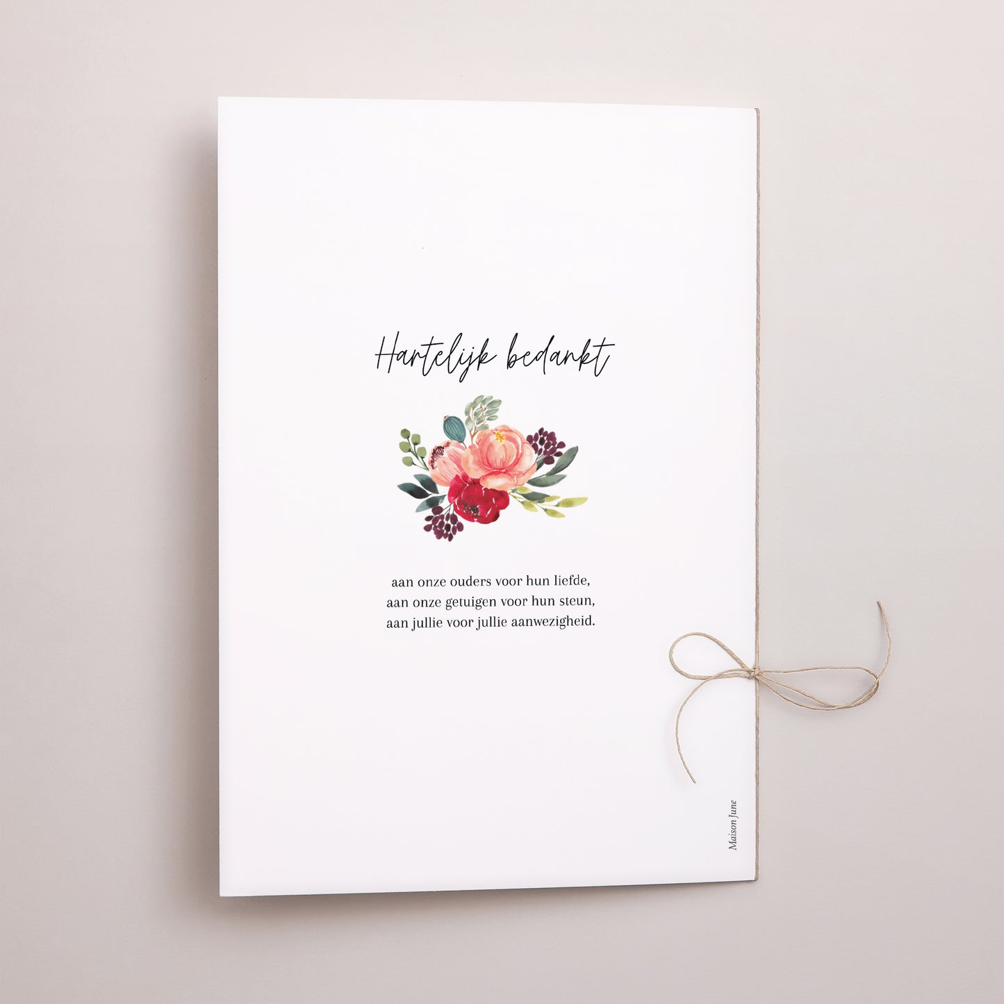 Kerkboekje Huwelijk Dubbele deur Pop's Flowers foto N° 3