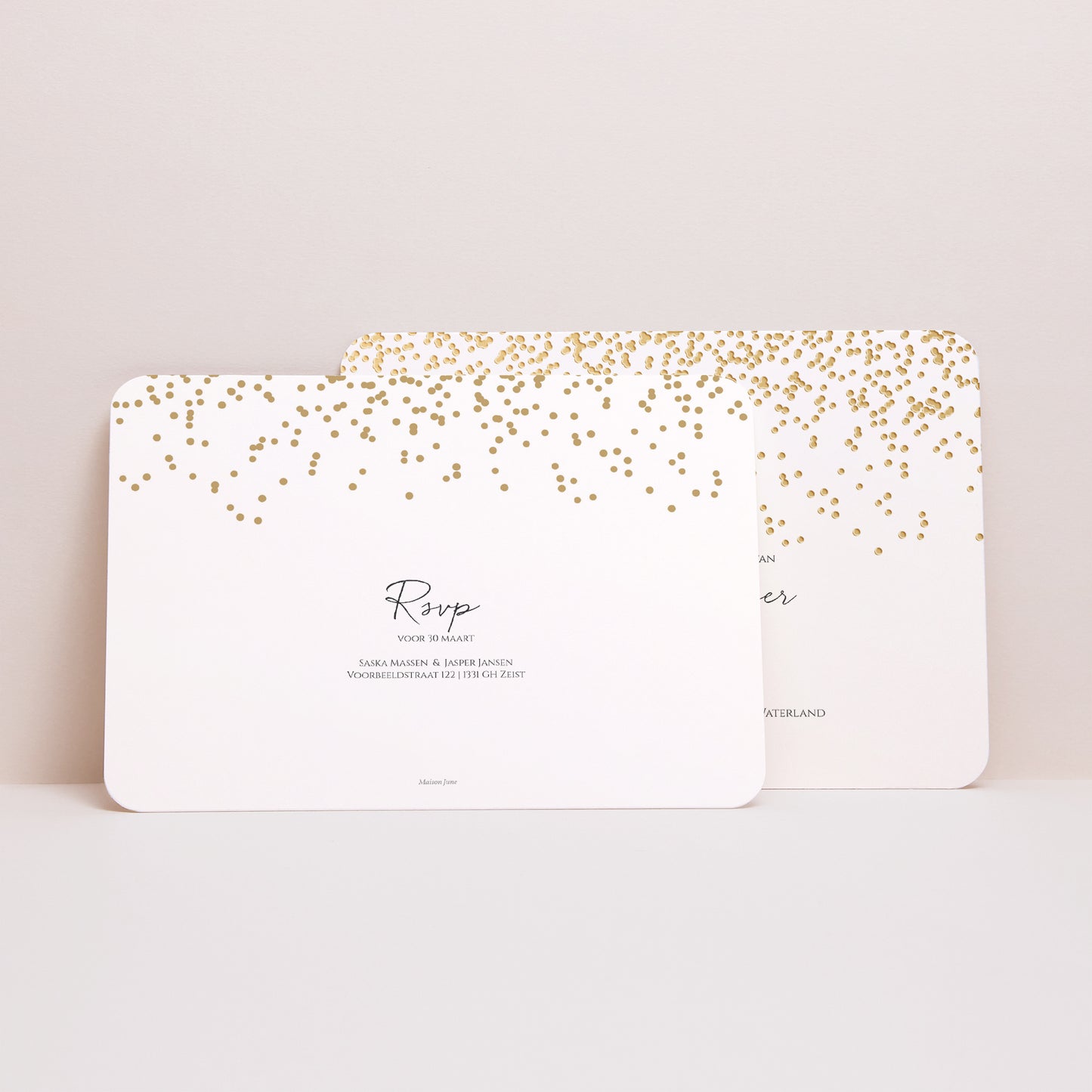 Uitnodigingskaart Huwelijk Landschap, afgeronde randen foto N° 3