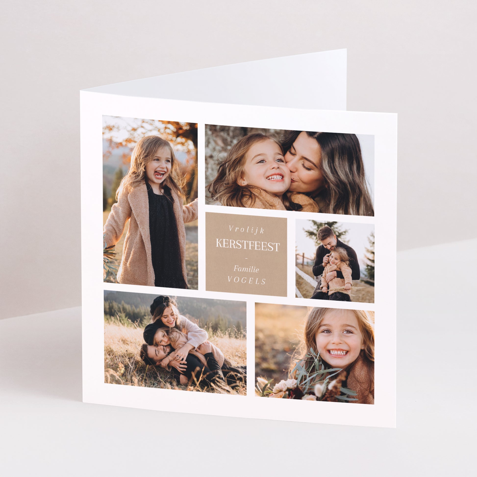 Kerstkaart Eindejaar Dubbel vierluik foto N° 1