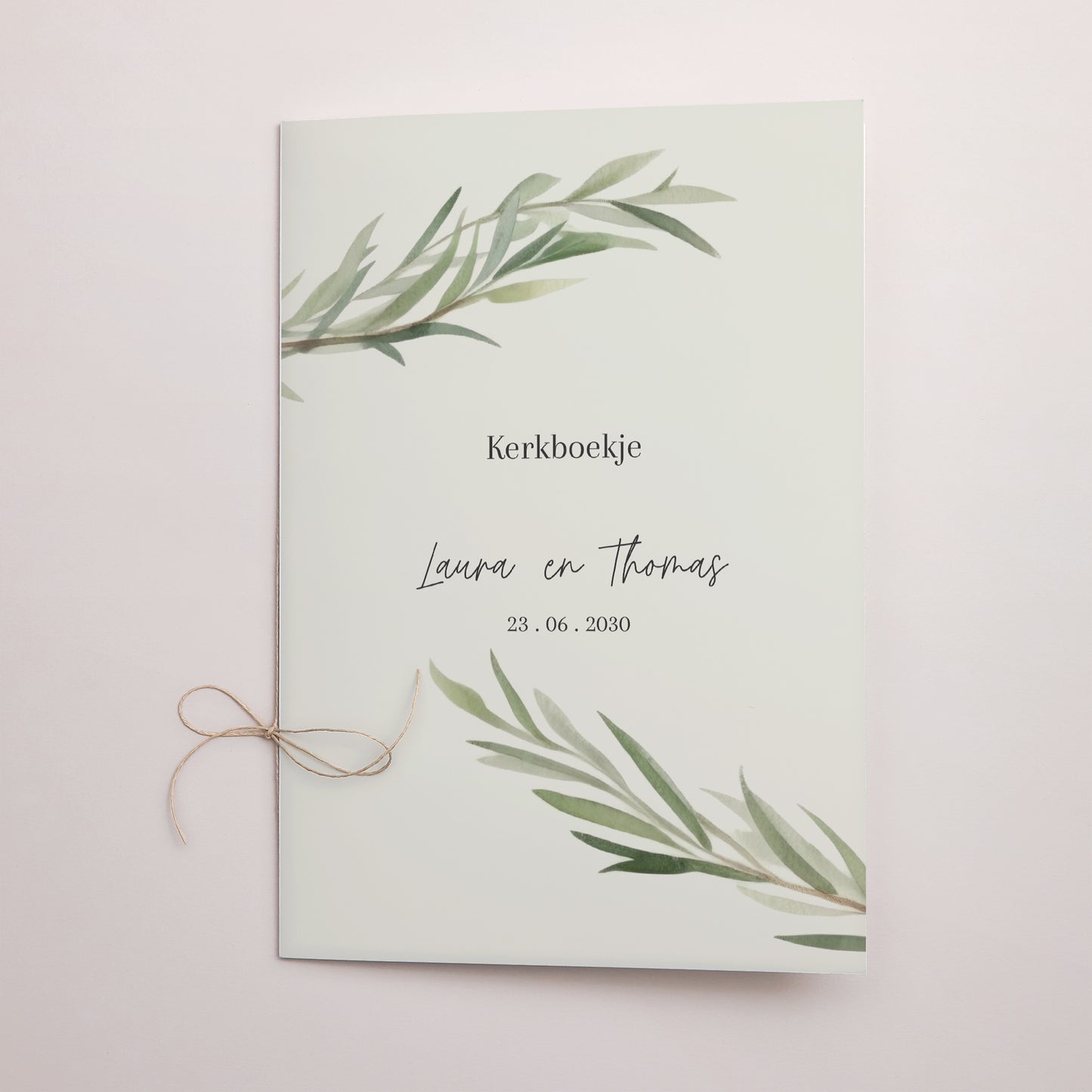 Kerkboekje Huwelijk Dubbele deur Olijfbladeren foto N° 1