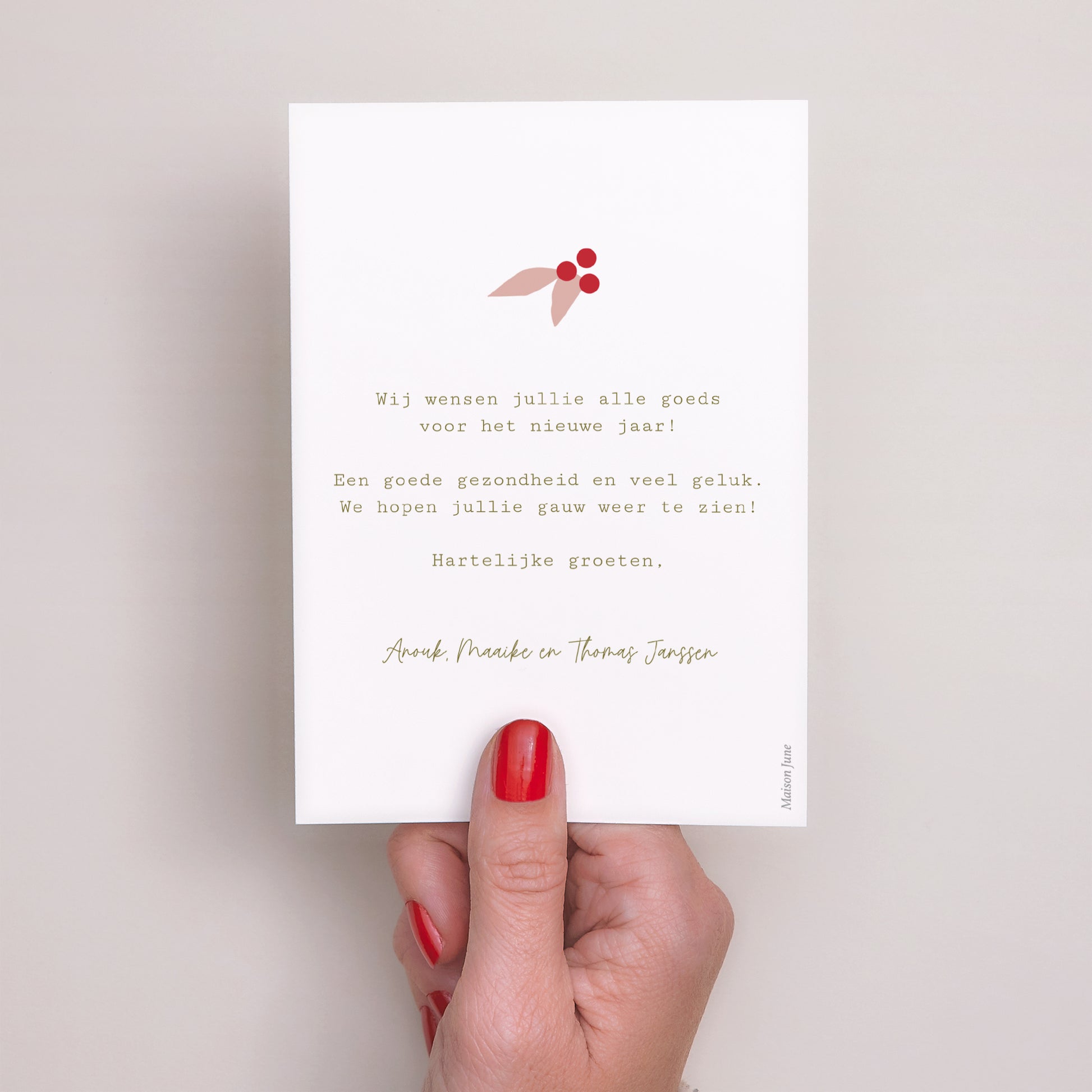 Kerstkaart Eindejaar Portret Vrolijk kerstfeest foto N° 3