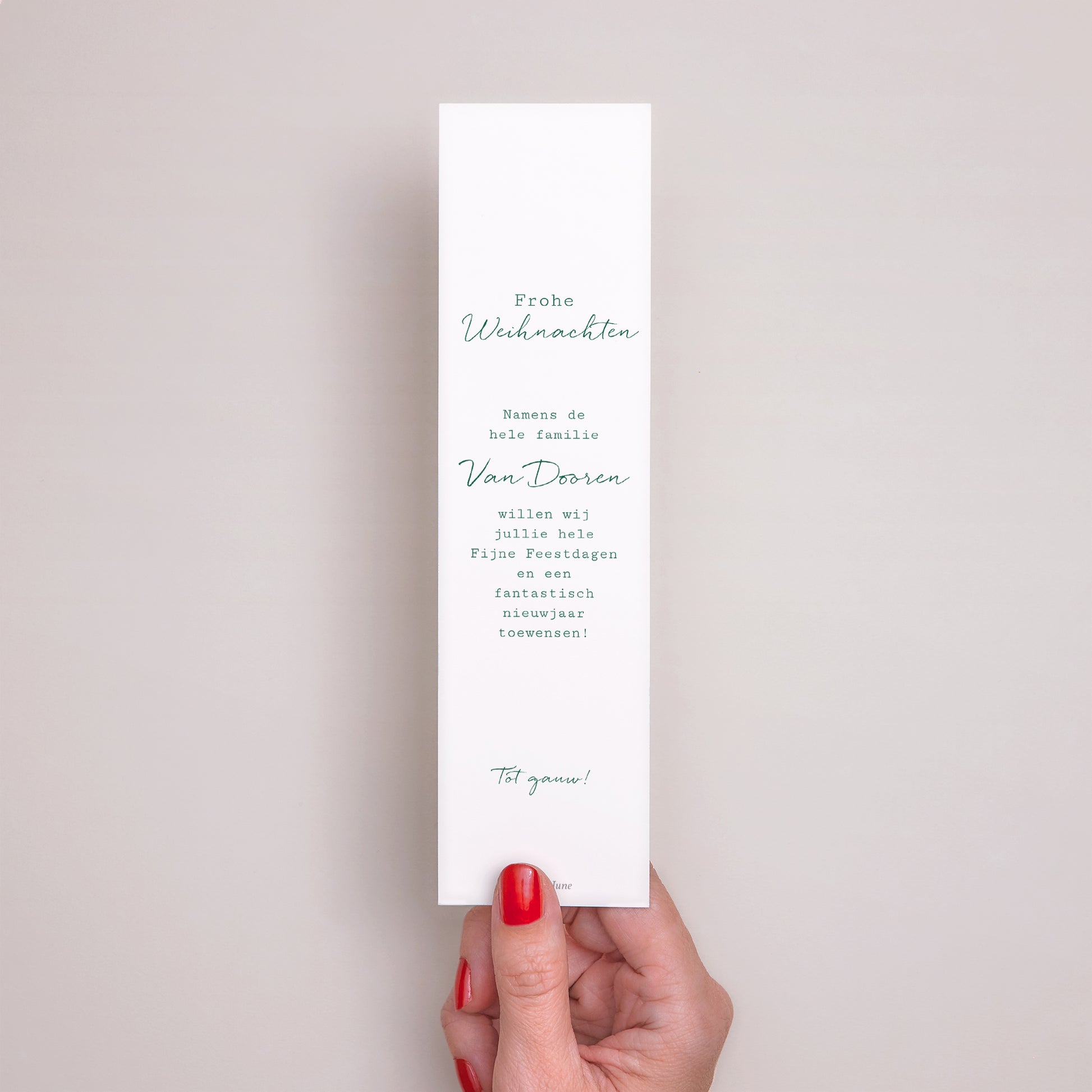 Kerstkaart Eindejaar Bladwijzer foto N° 3