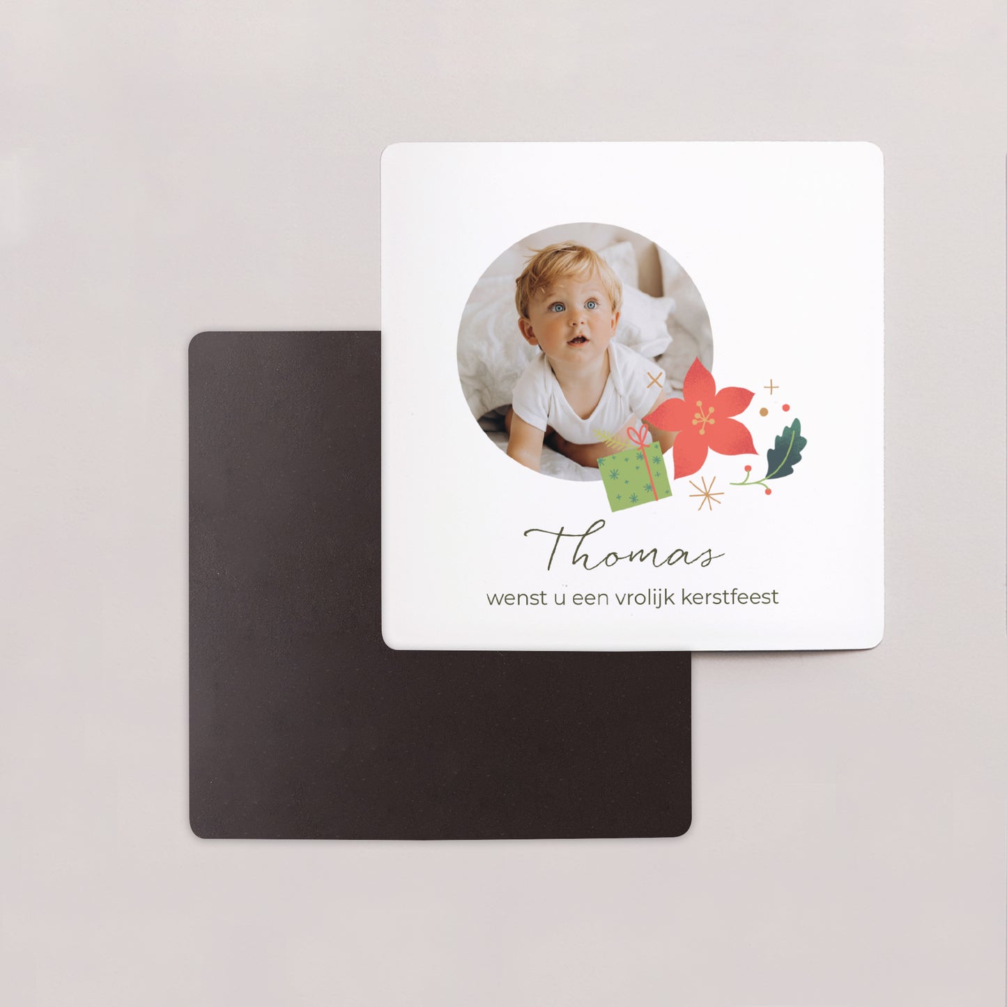 Kerstkaart Eindejaar Set van 9, magnetisch. Betoverende wervelwind foto N° 2