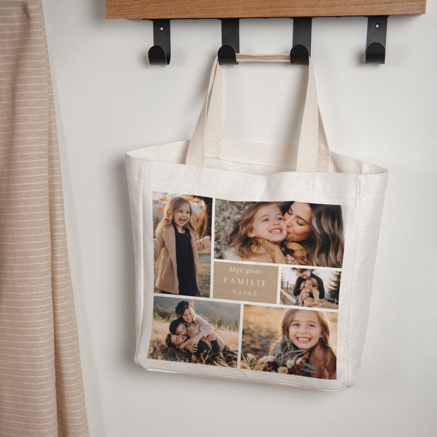 Tote Bag Objecten Handgreep van canvas Multifoto's kraft foto N° 1