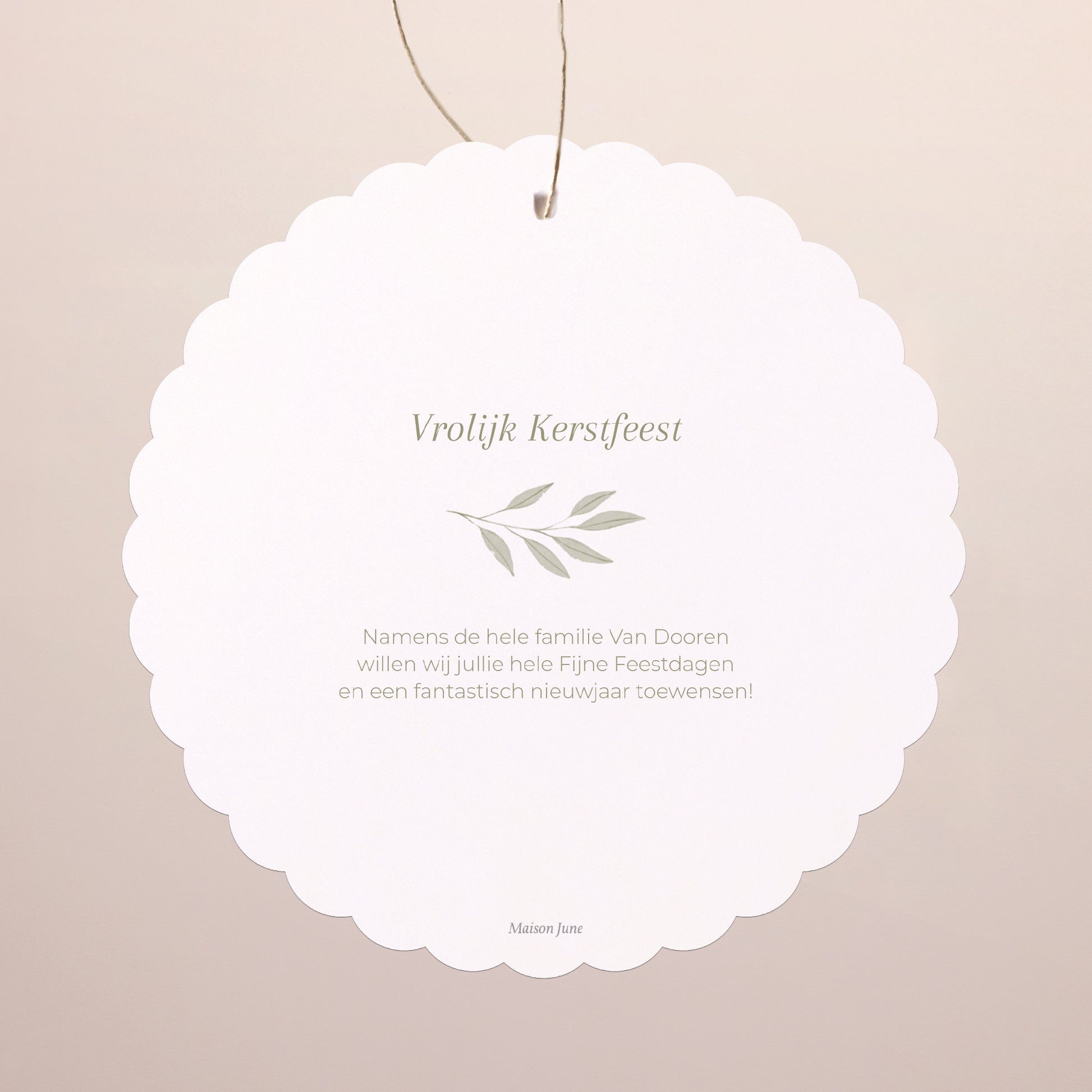 Kerstkaart Eindejaar Om op te hangen. foto N° 2