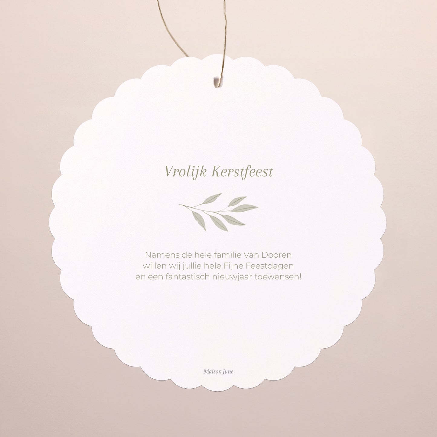 Wenskaart Eindejaar Om op te hangen. foto N° 2