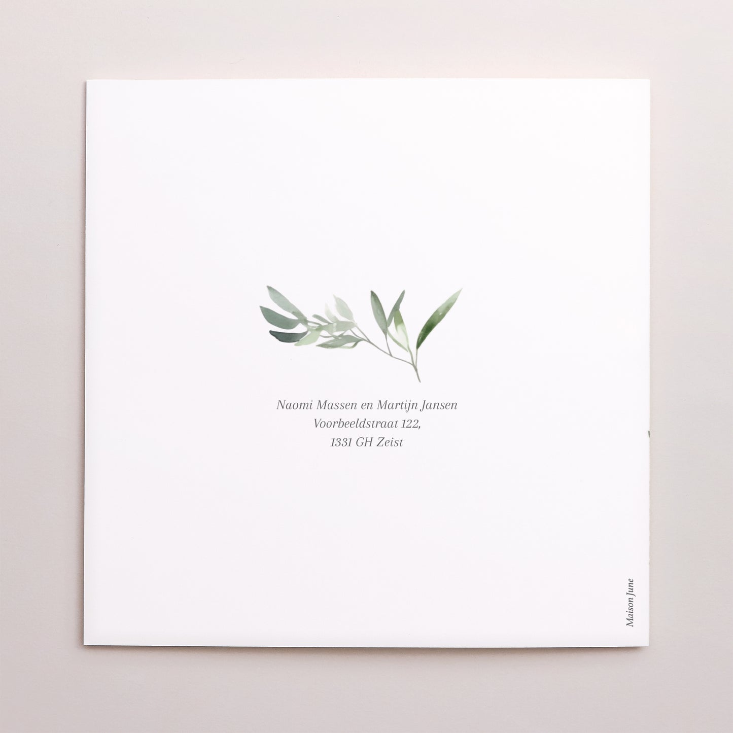 Uitnodigingskaart Huwelijk Dubbele vierkante vouw foto N° 3