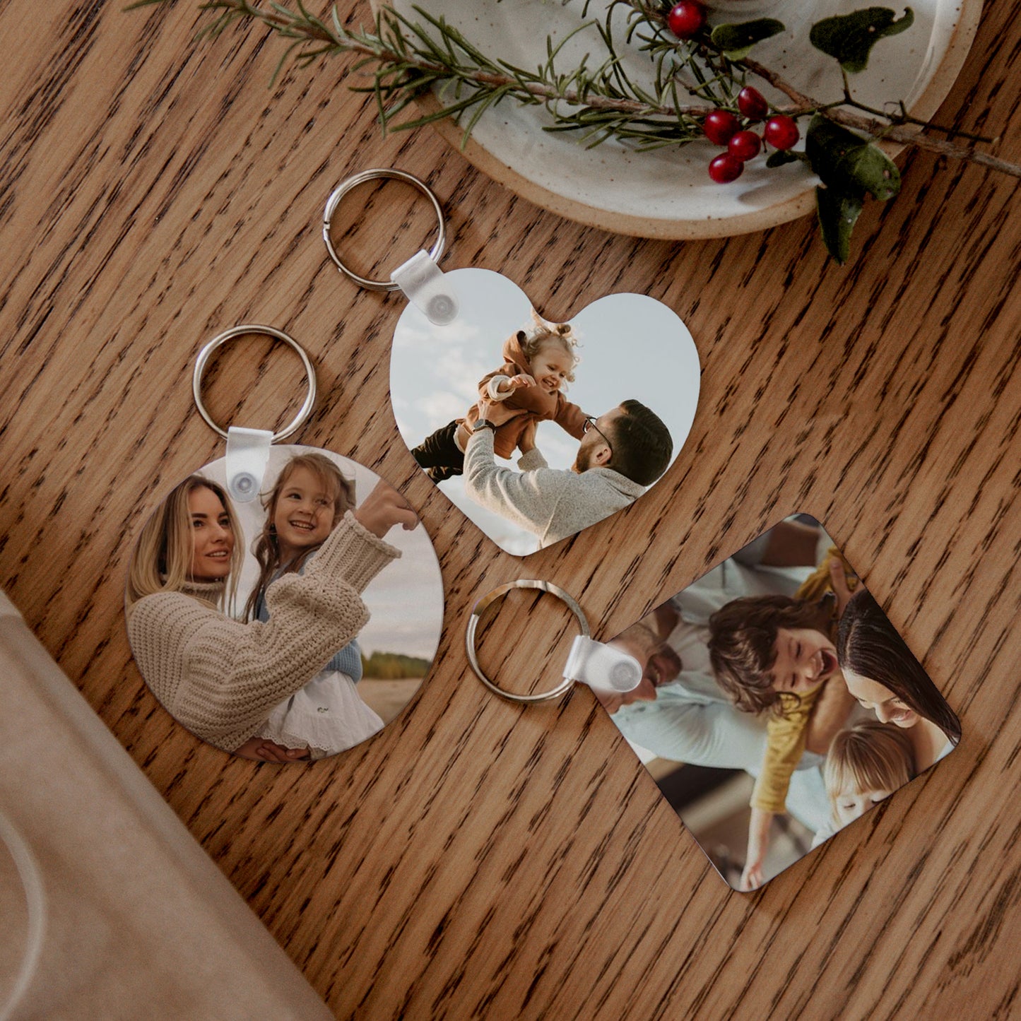 Sleutelhanger Objecten Vierkant De beste familie foto N° 3