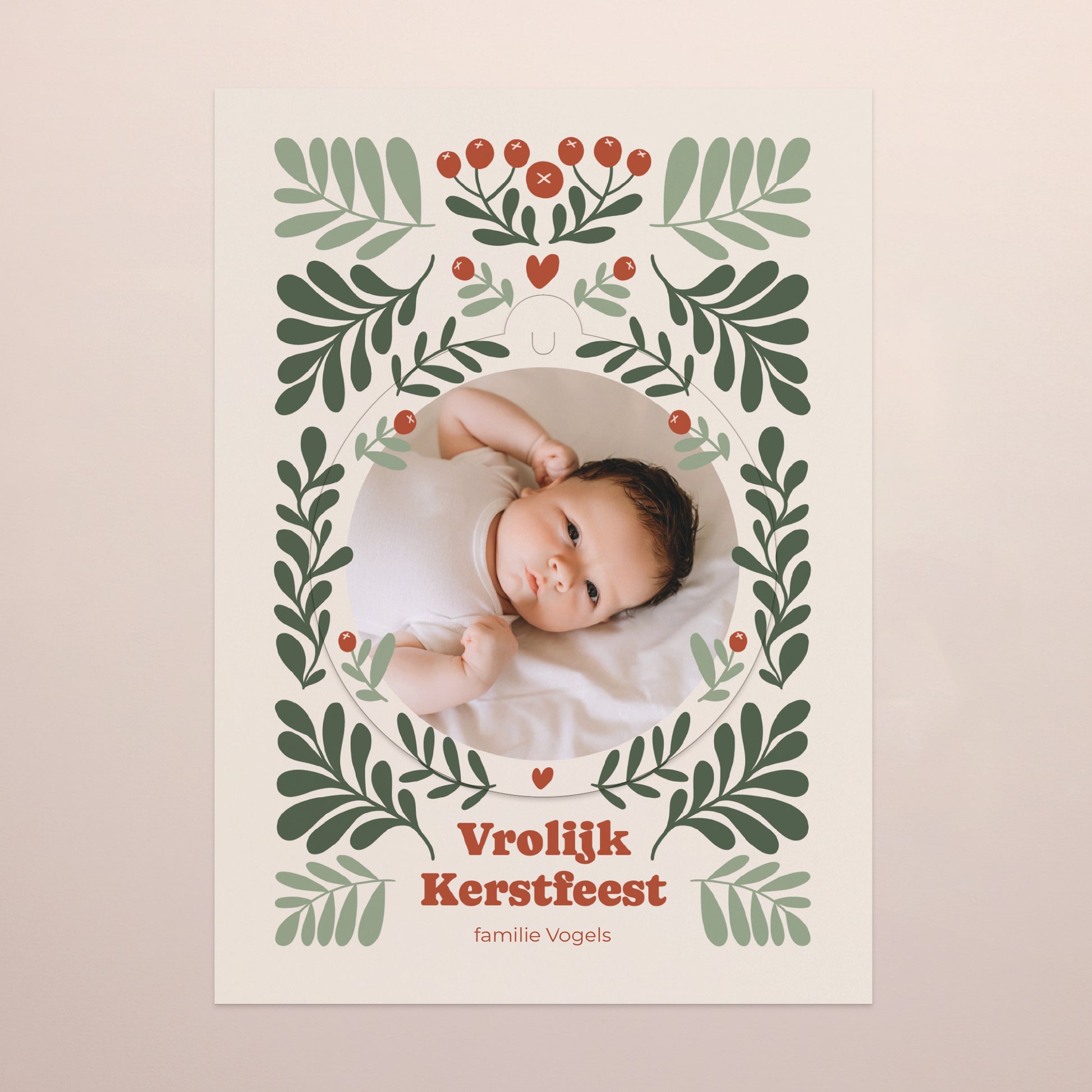 Kerstkaart Eindejaar Afneembaar Patroon dat moet worden losgekoppeld foto N° 2