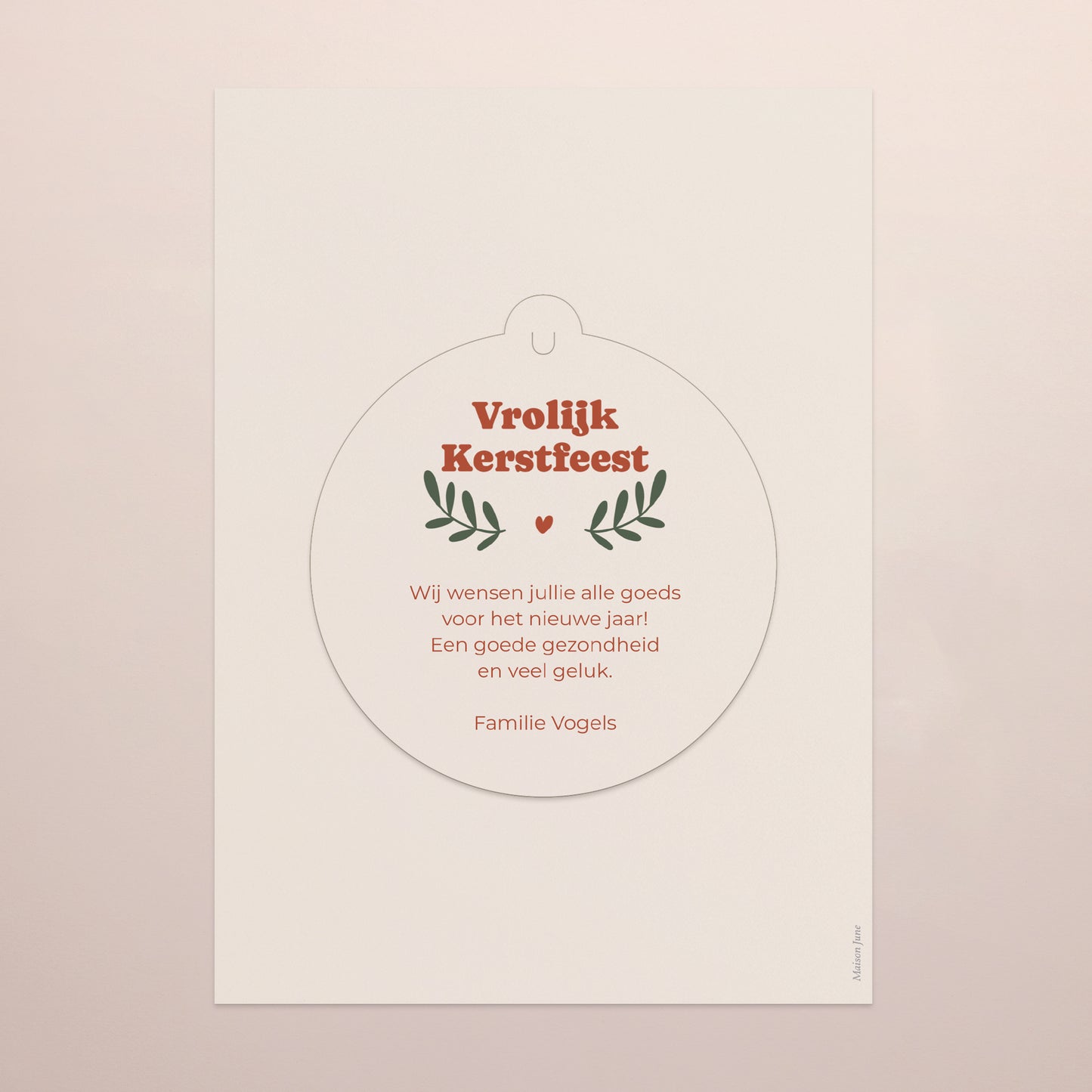 Kerstkaart Eindejaar Afneembaar Patroon dat moet worden losgekoppeld foto N° 3