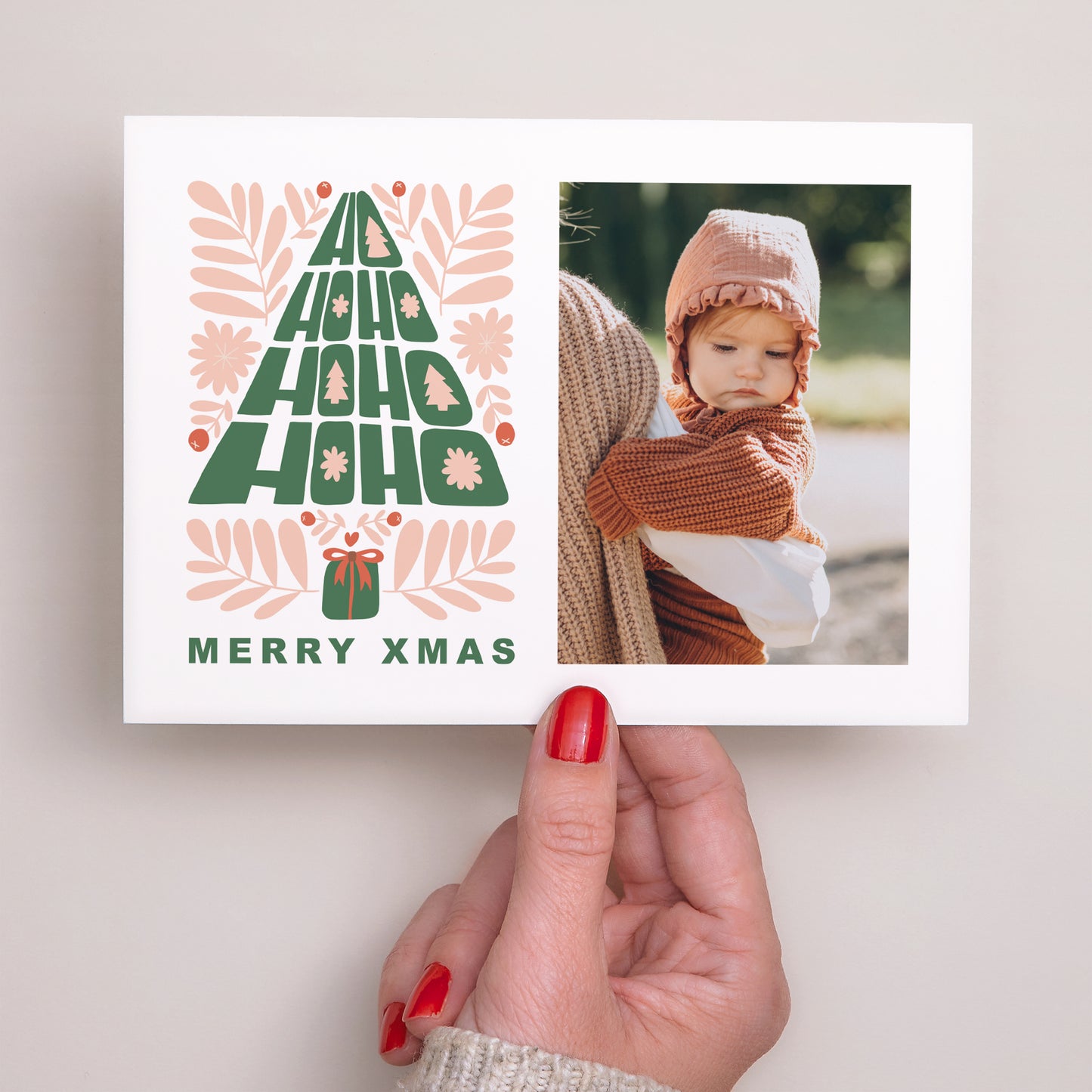 Kerstkaart Eindejaar Landschap Ho ho ho foto N° 3