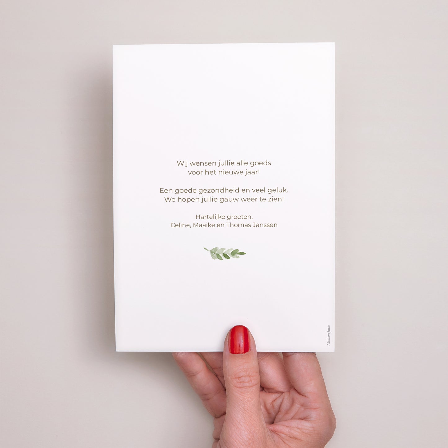 Kerstkaart Eindejaar Dennenappelkrans foto N° 3