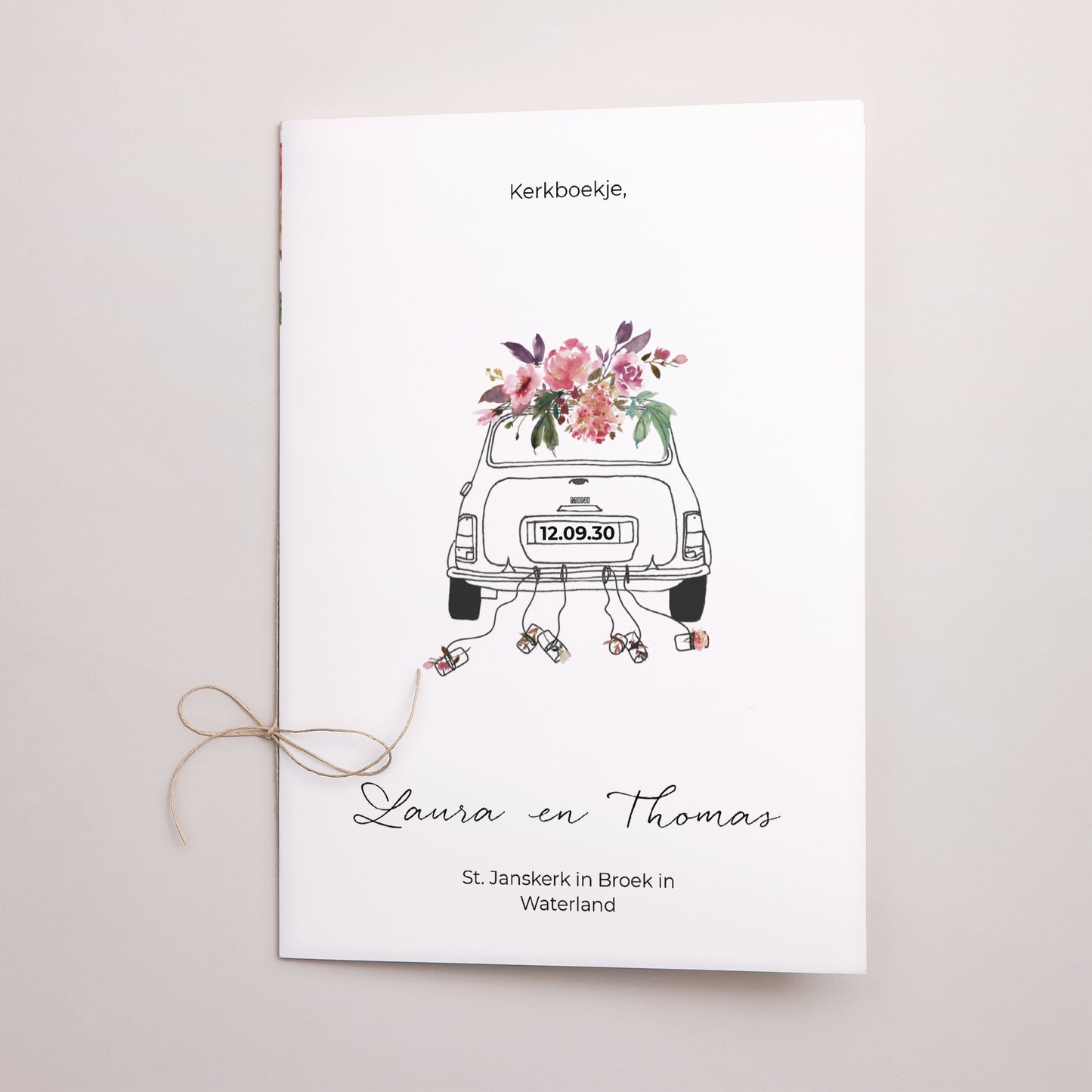 Kerkboekje Huwelijk Dubbele deur Minibloemen foto N° 1
