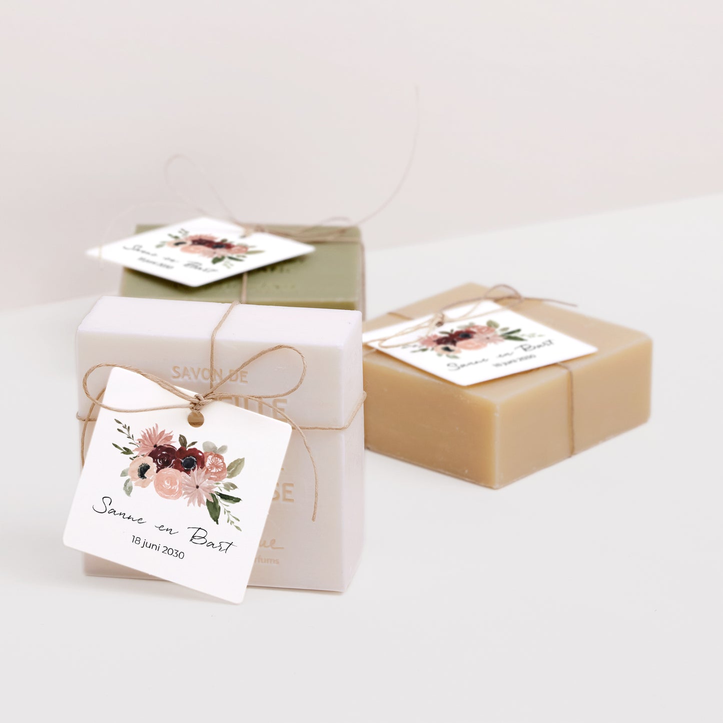 Cadeaulabel Huwelijk Vierkant foto N° 2