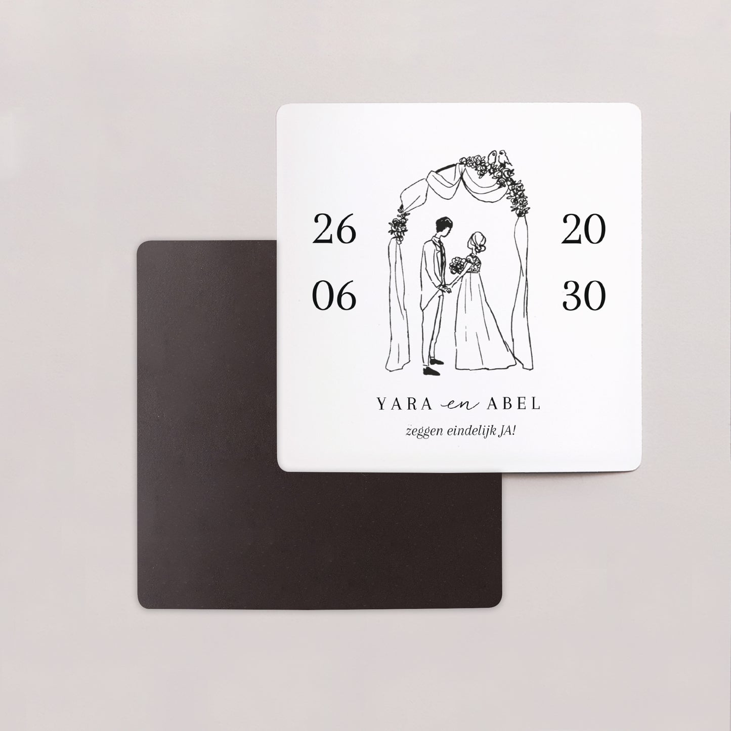 Save the date kaart Huwelijk Set van 9, magnetisch. foto N° 2