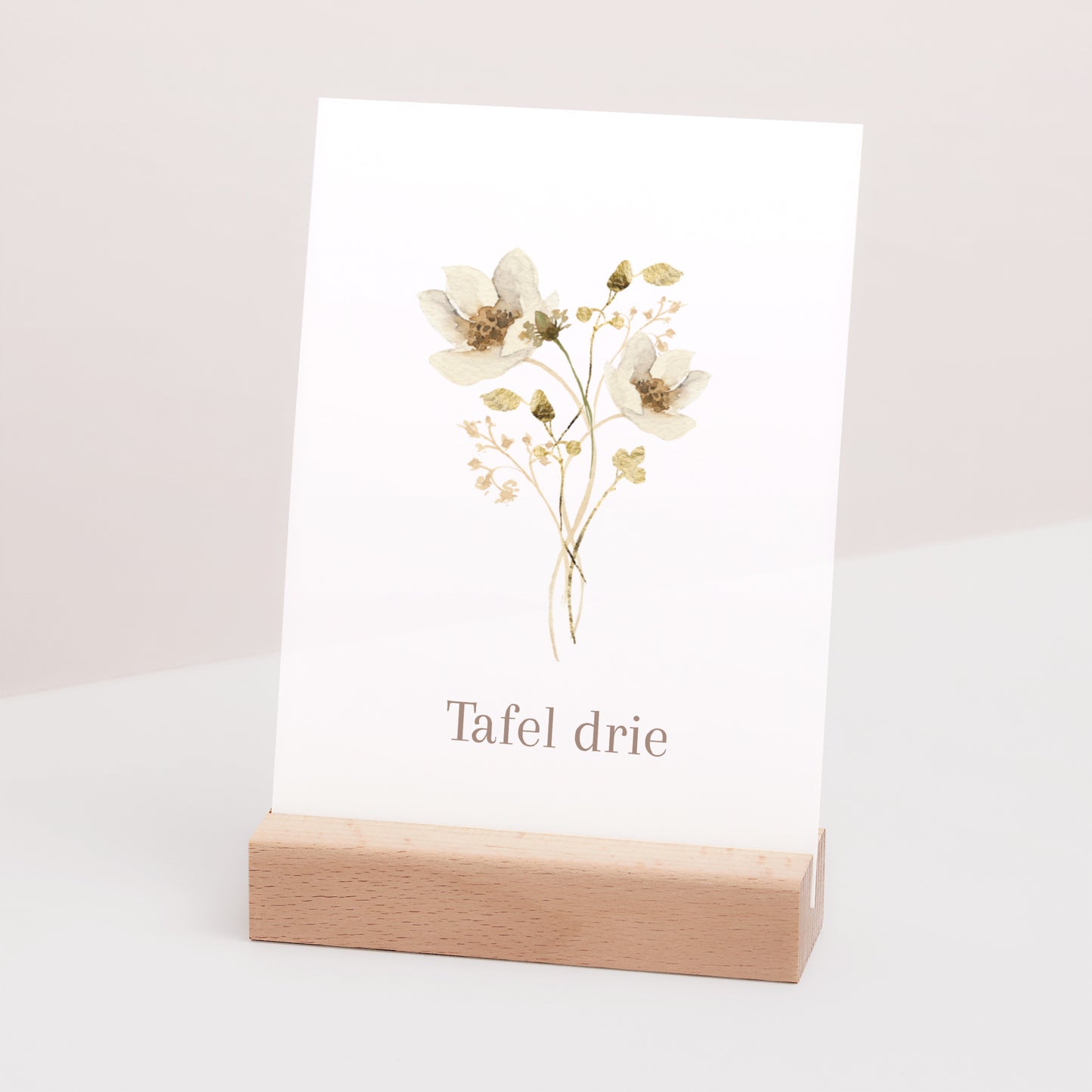 Tafelnummers Huwelijk Rechthoek Wilde bloemen III foto N° 3