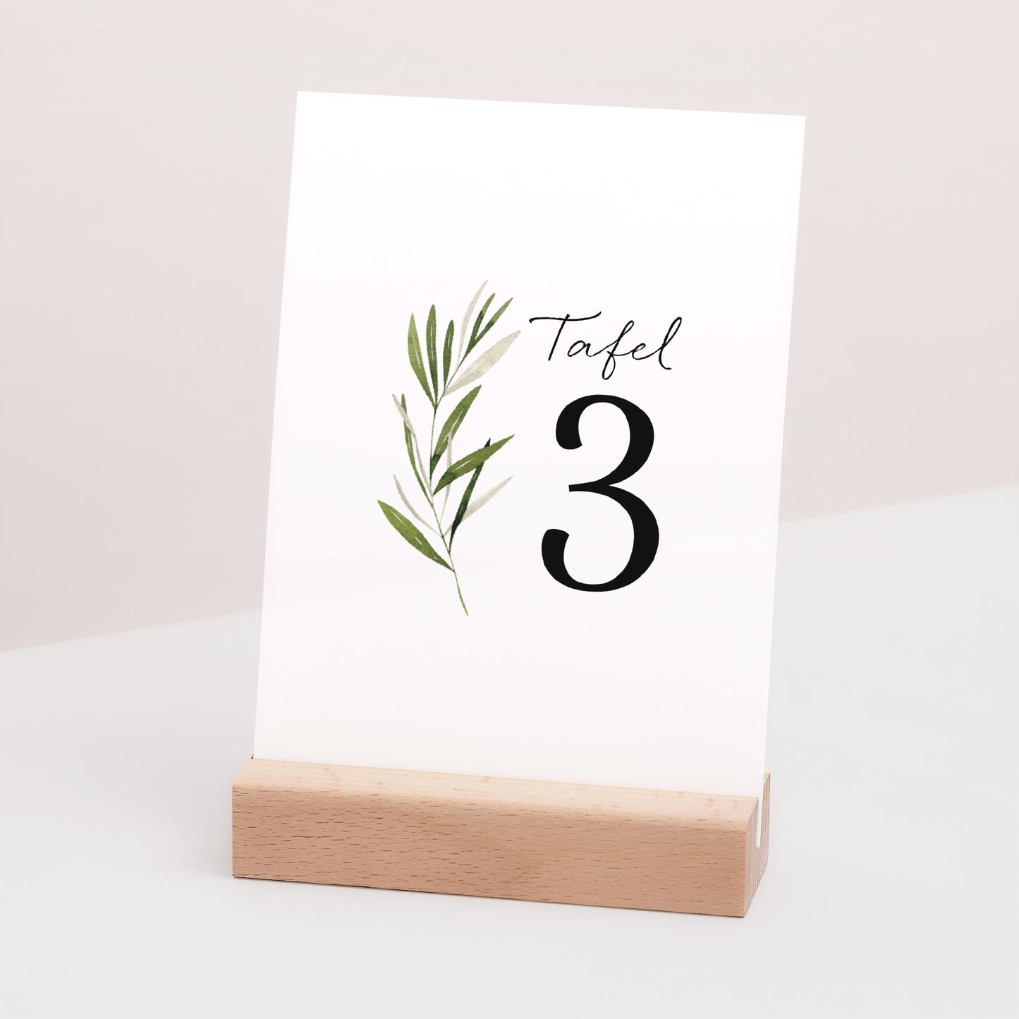 Tafelnummers Huwelijk Rechthoek olijftak III foto N° 3