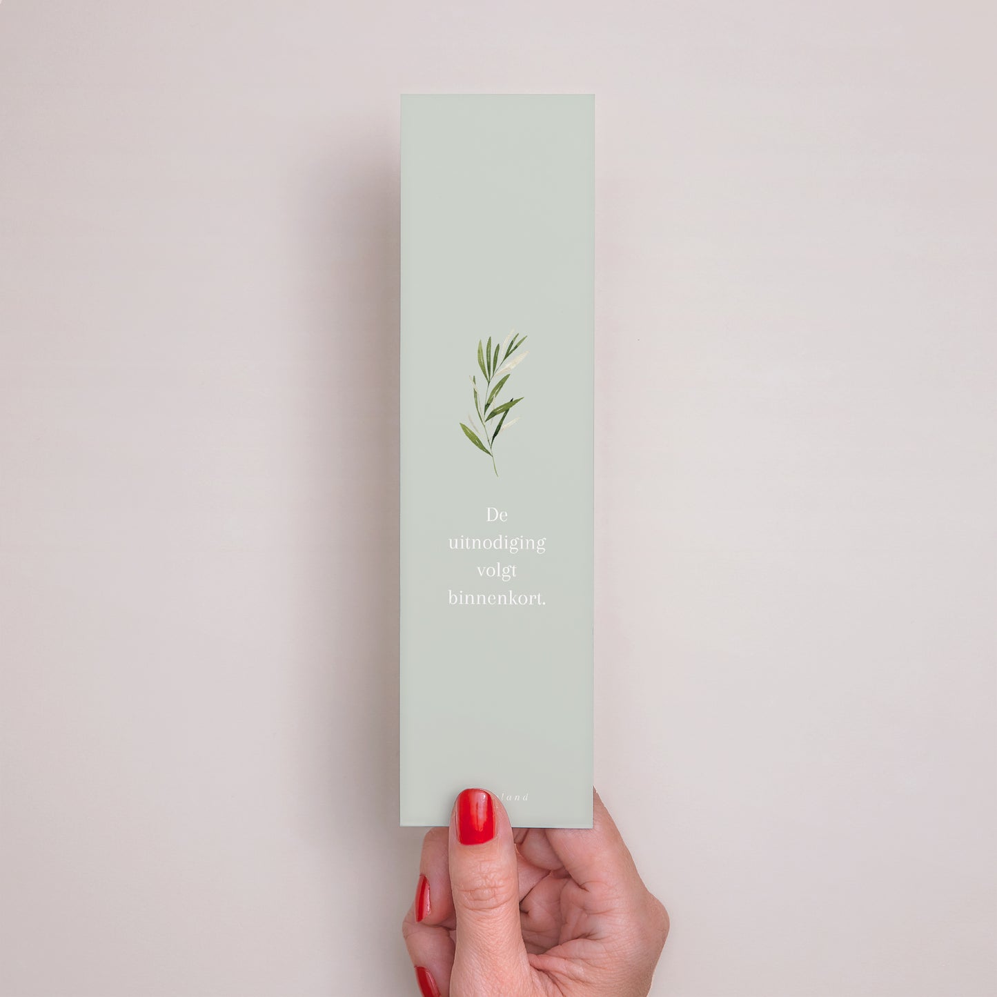 Save the date kaart Huwelijk Bladwijzer olijftak III foto N° 3