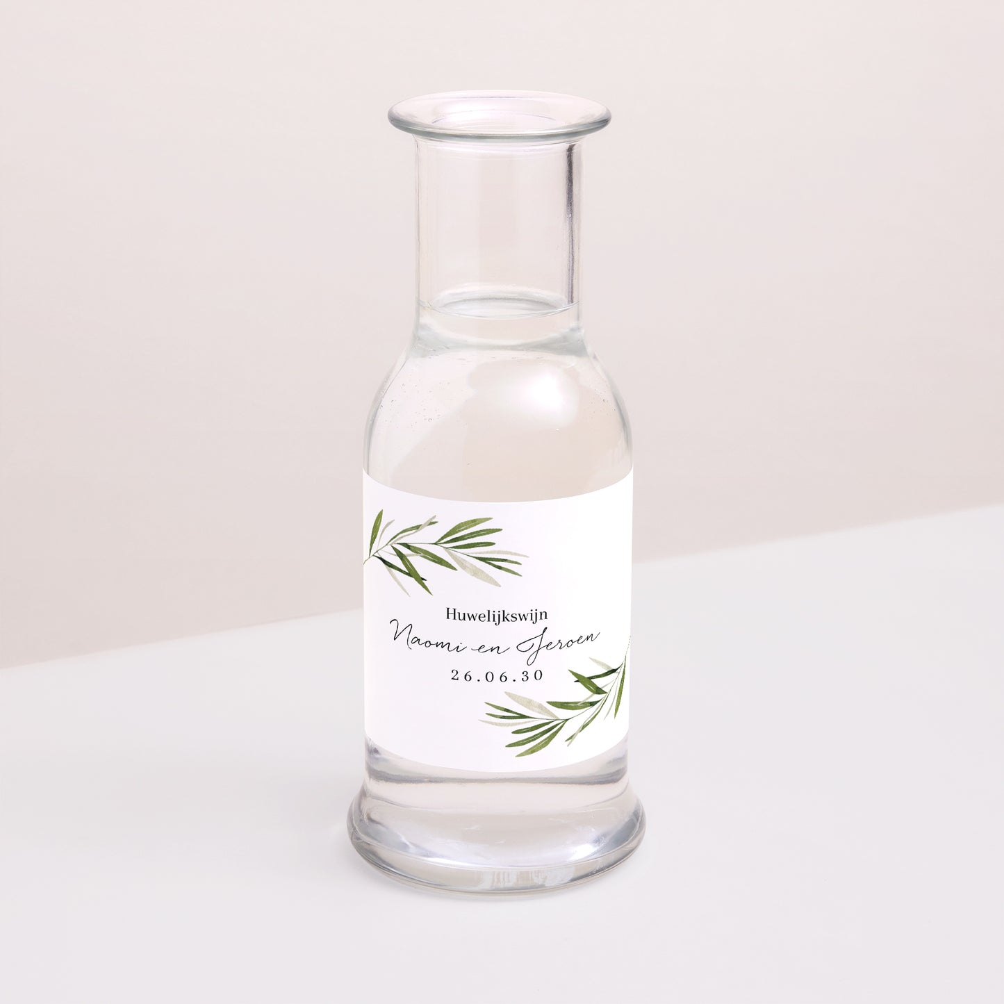 Flesetiket Huwelijk Landschap. olijftak III foto N° 2