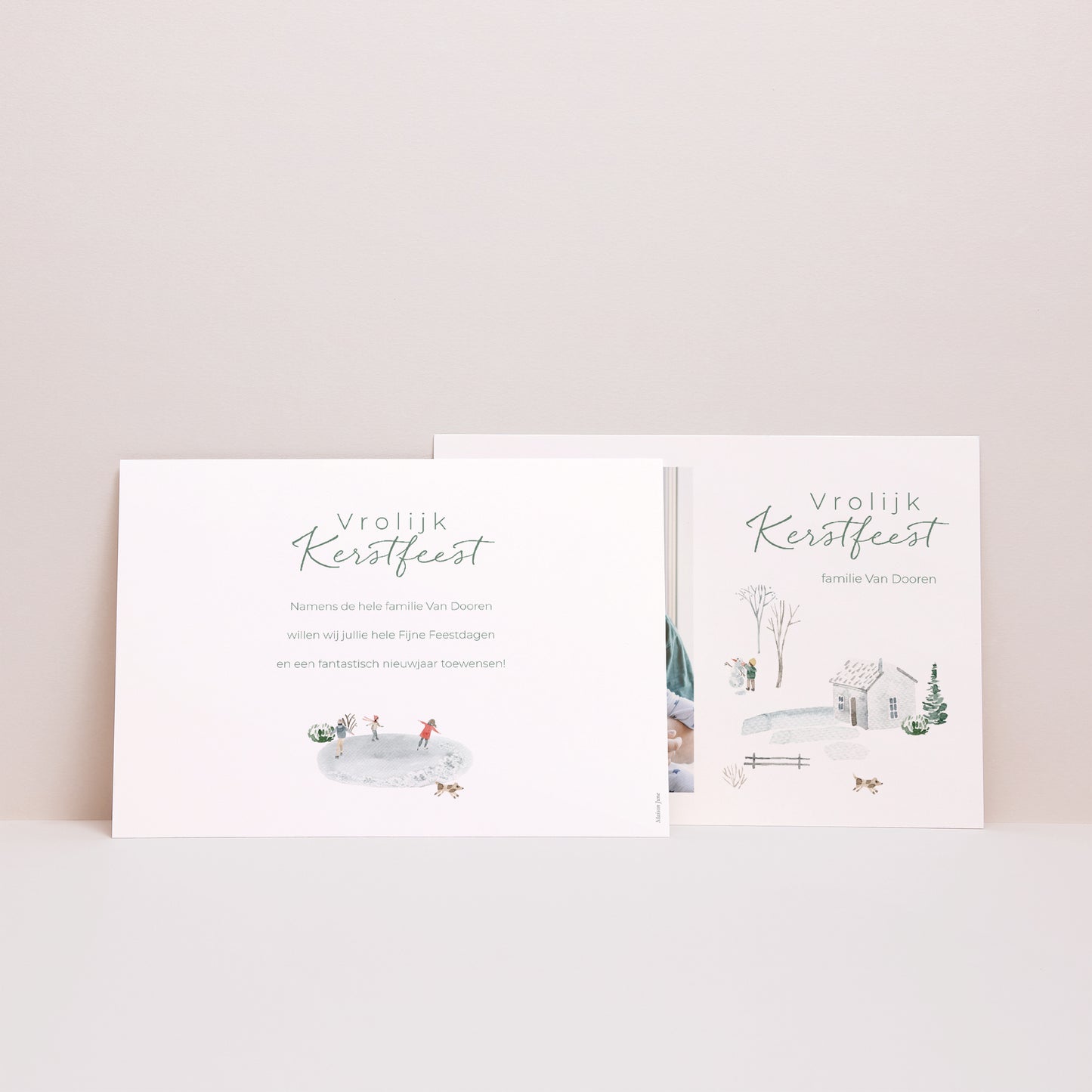 Kerstkaart Eindejaar Landschap Winterchalet foto N° 2