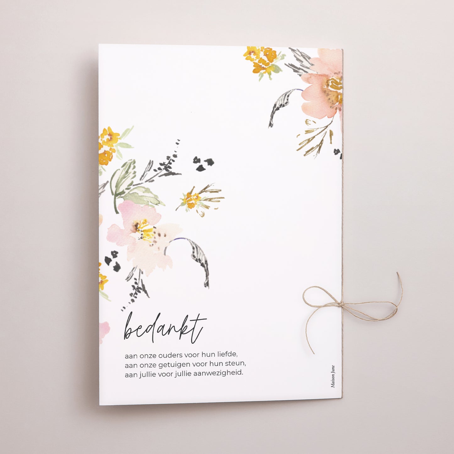 Kerkboekje Huwelijk Dubbele deur bloemen pop II foto N° 3