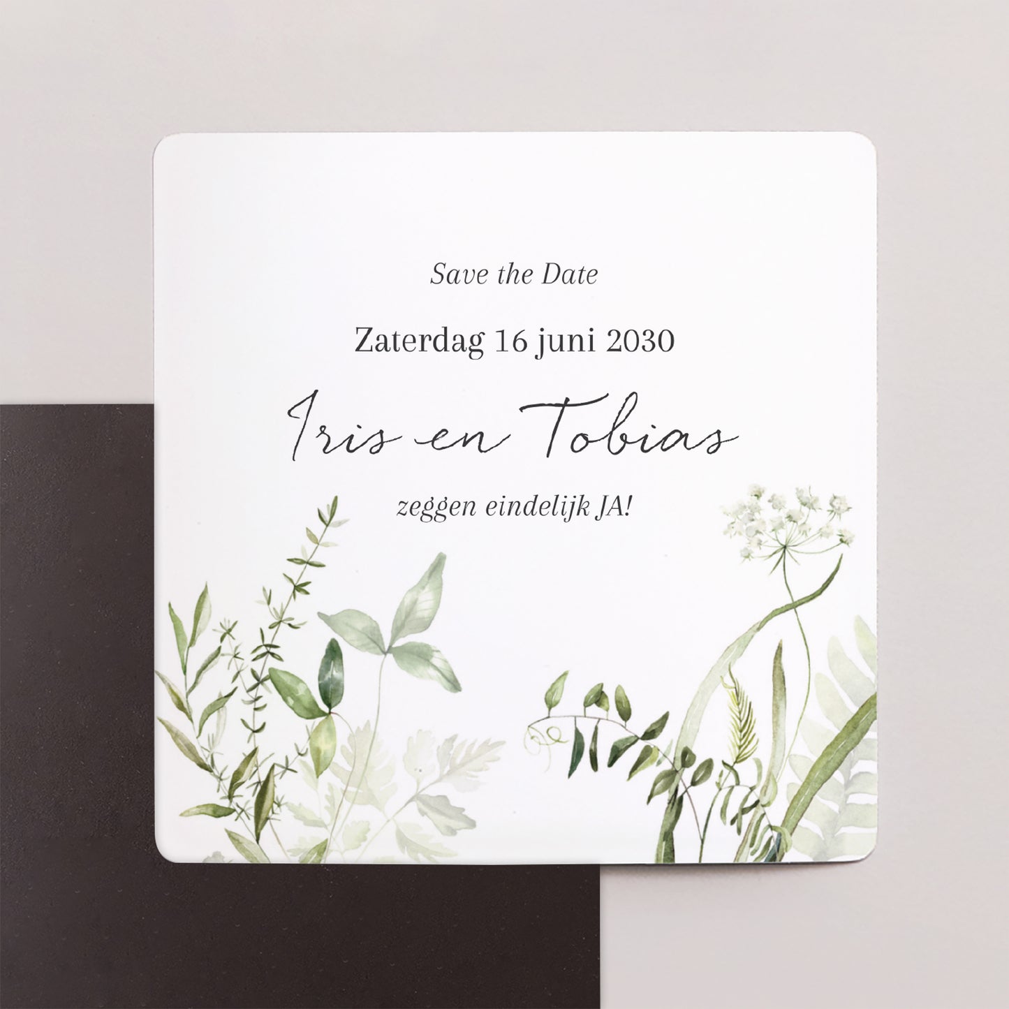 Save the date kaart Huwelijk Set van 9, magnetisch. Seralin foto N° 1