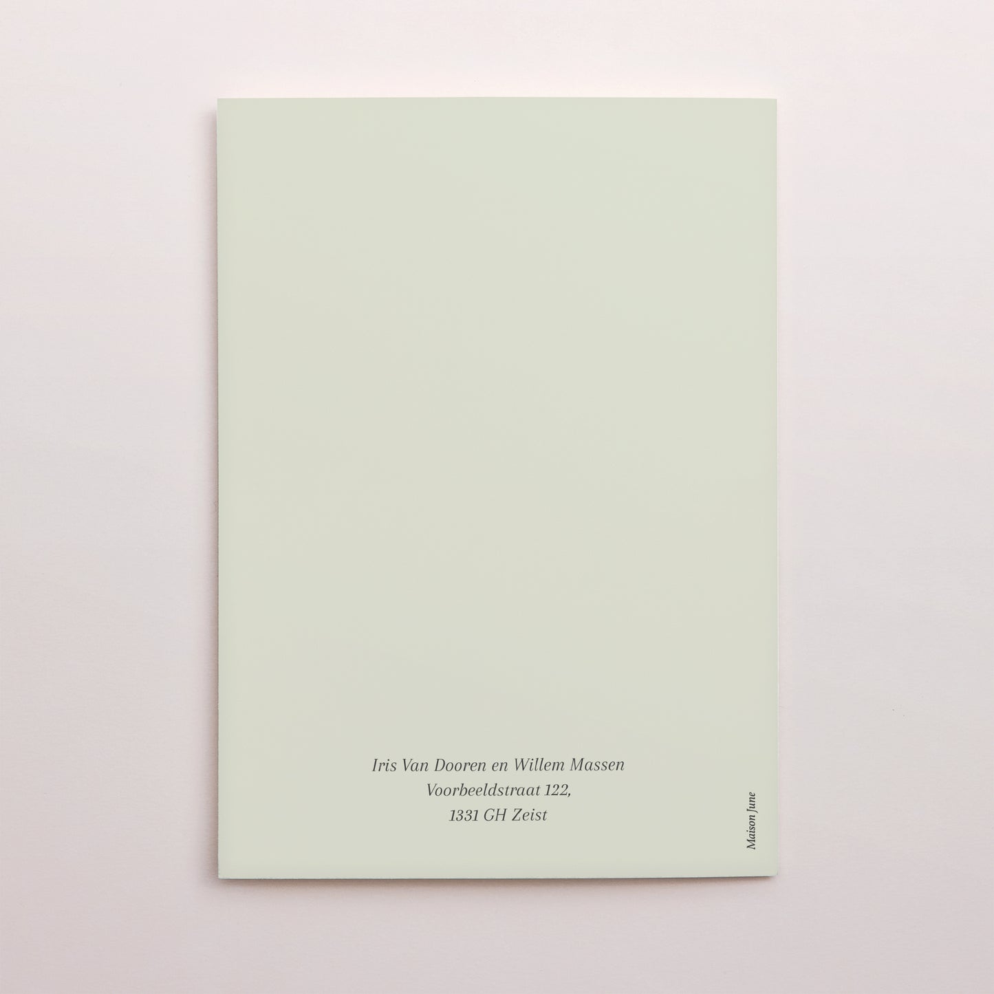 Bedankkaart Huwelijk Portret dubbele vouw Seralin foto N° 3