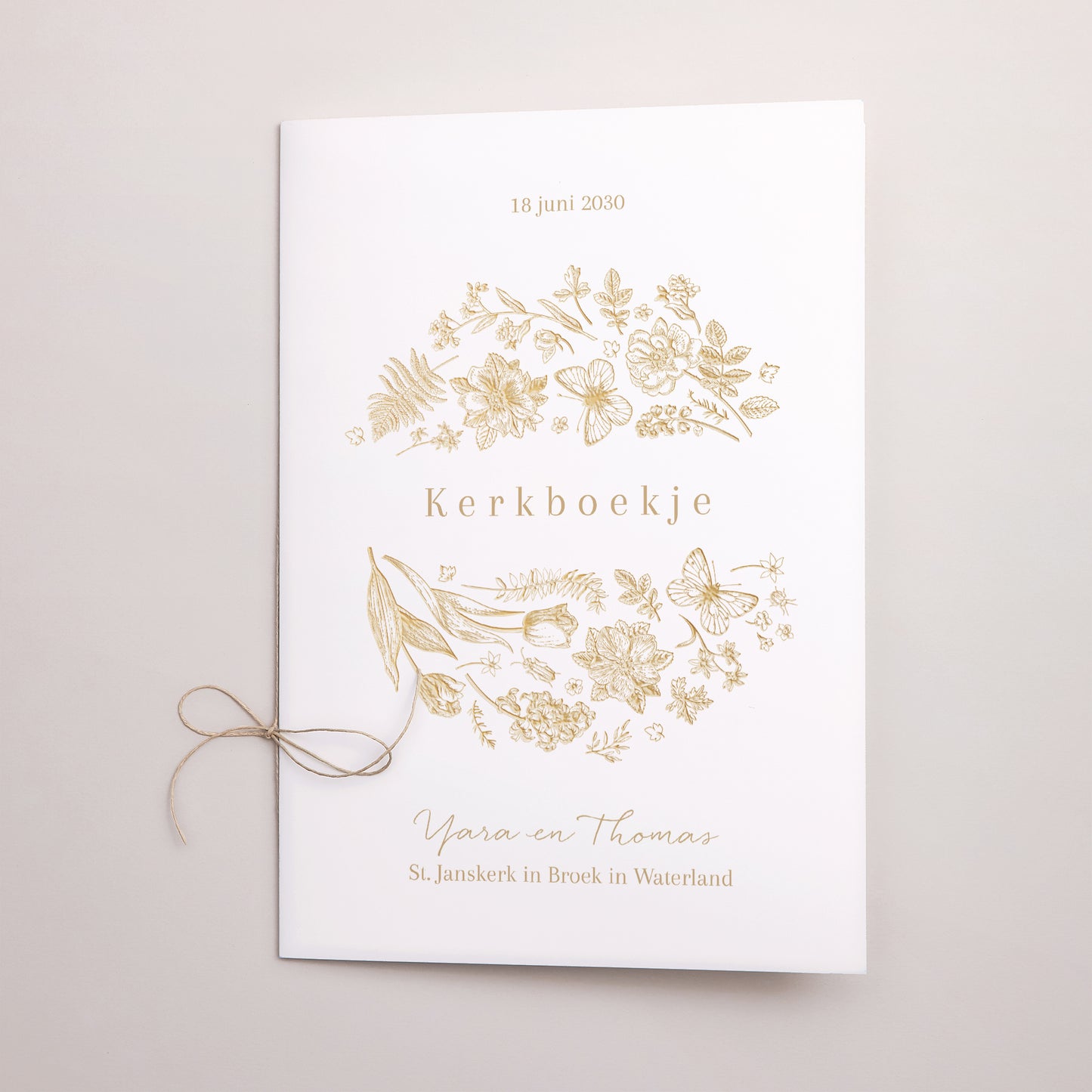 Kerkboekje Huwelijk Dubbele deur Gouden herbarium foto N° 1
