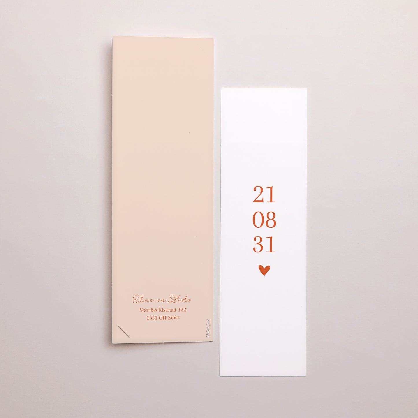 Bedankkaart Huwelijk Fotocabine bladwijzer Altijd liefde foto N° 3