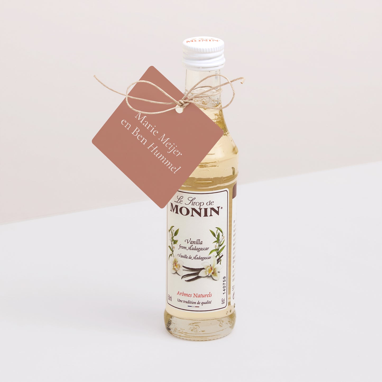 Cadeaulabel Huwelijk Vierkant Elegante typografie II foto N° 3