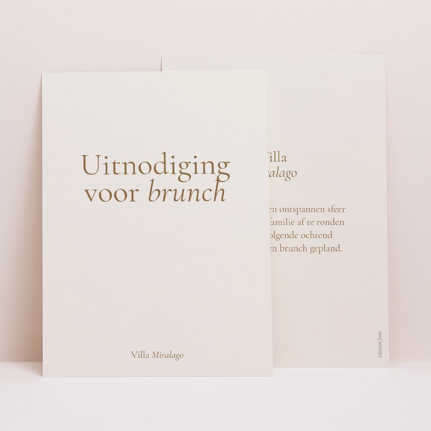 Uitnodigingen Huwelijk Portret Elegante typografie II foto N° 1