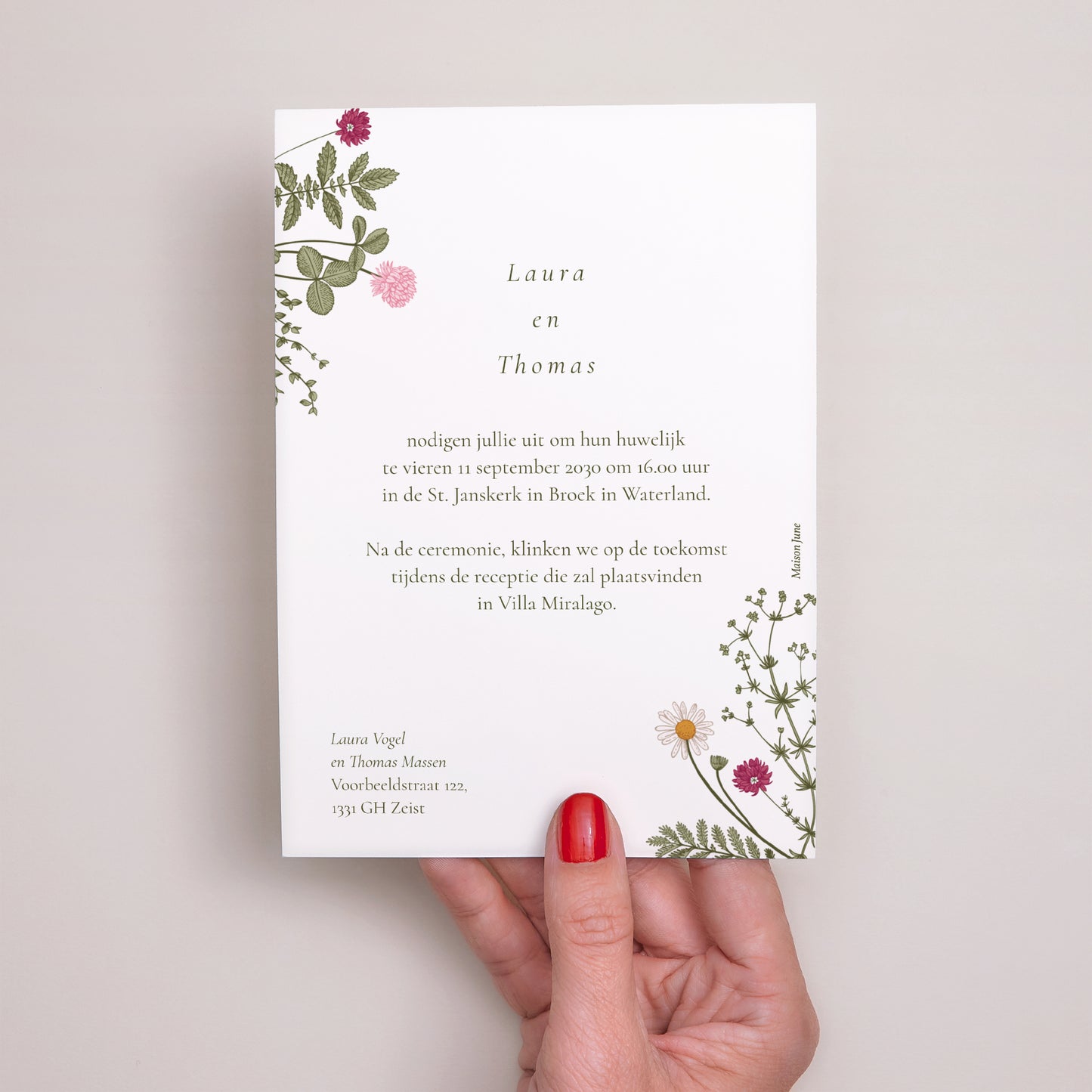 Uitnodigingskaart Huwelijk Vintage kroon foto N° 3