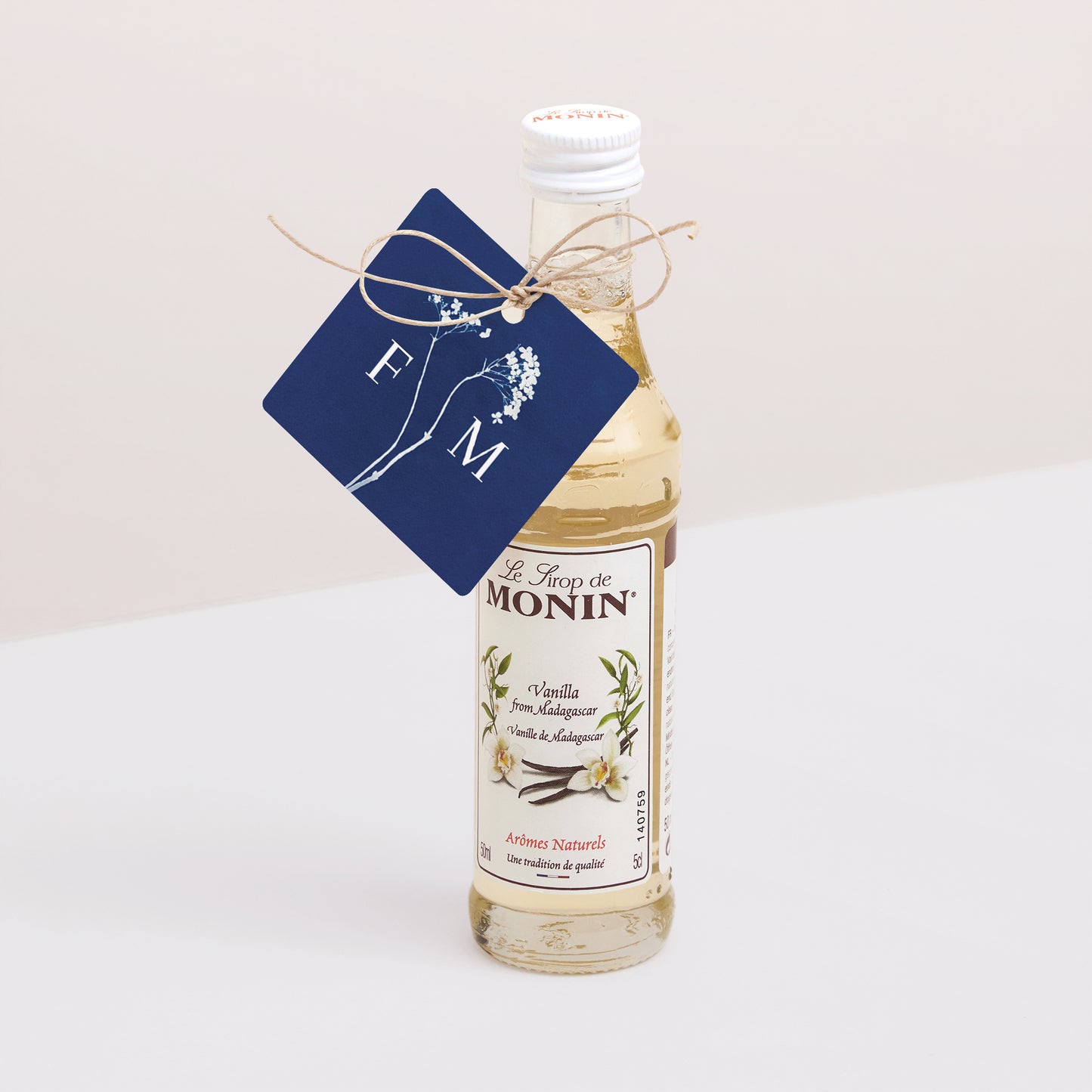 Cadeaulabel Huwelijk Vierkant Cyanotype II foto N° 3