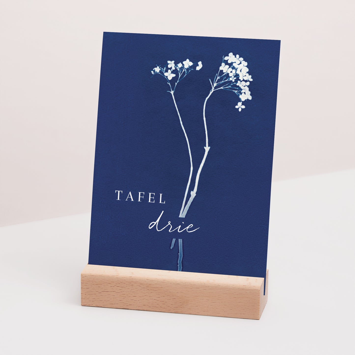 Tafelnummers Huwelijk Rechthoek Cyanotype II foto N° 3