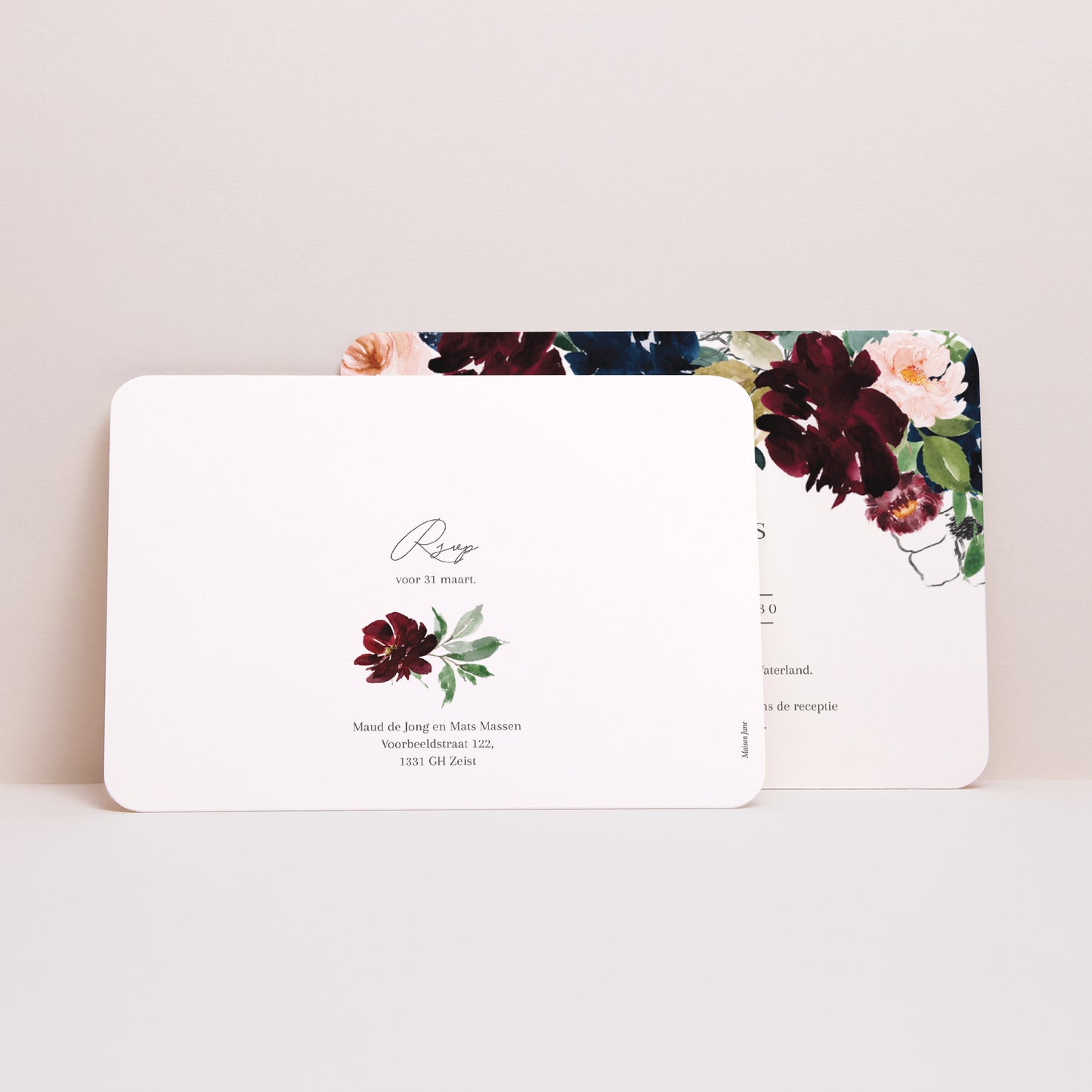 Uitnodigingskaart Huwelijk Landschap, afgeronde randen foto N° 3