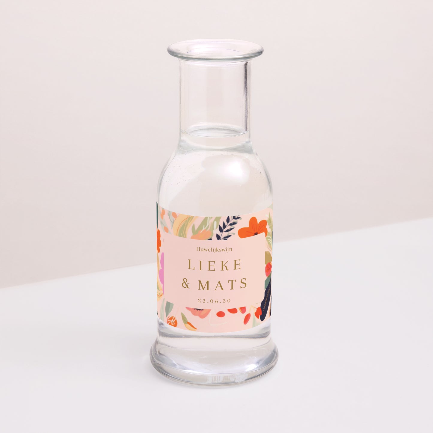 Flesetiket Huwelijk Landschap. Farandole van bloemen foto N° 2