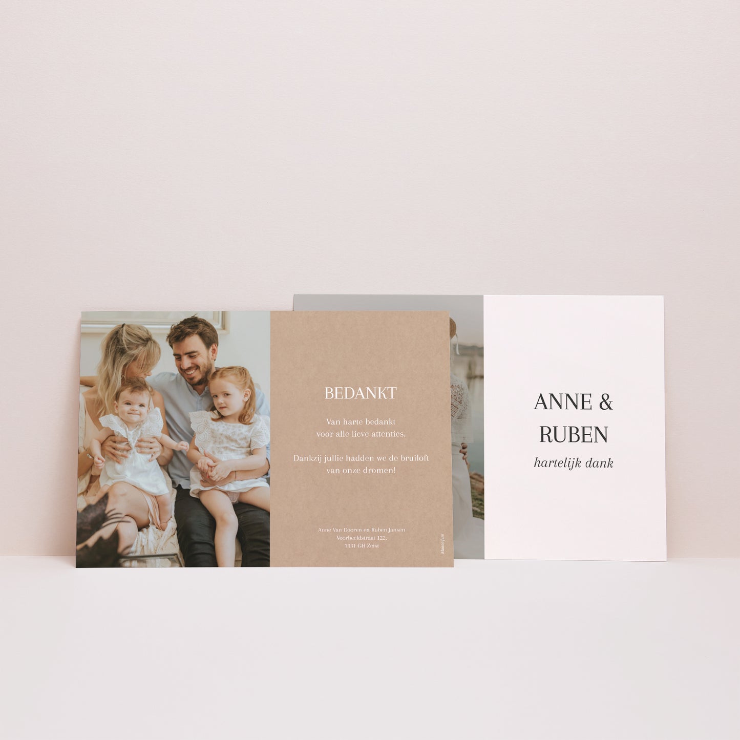 Bedankkaart Huwelijk Landschap Ja voor het leven foto N° 3