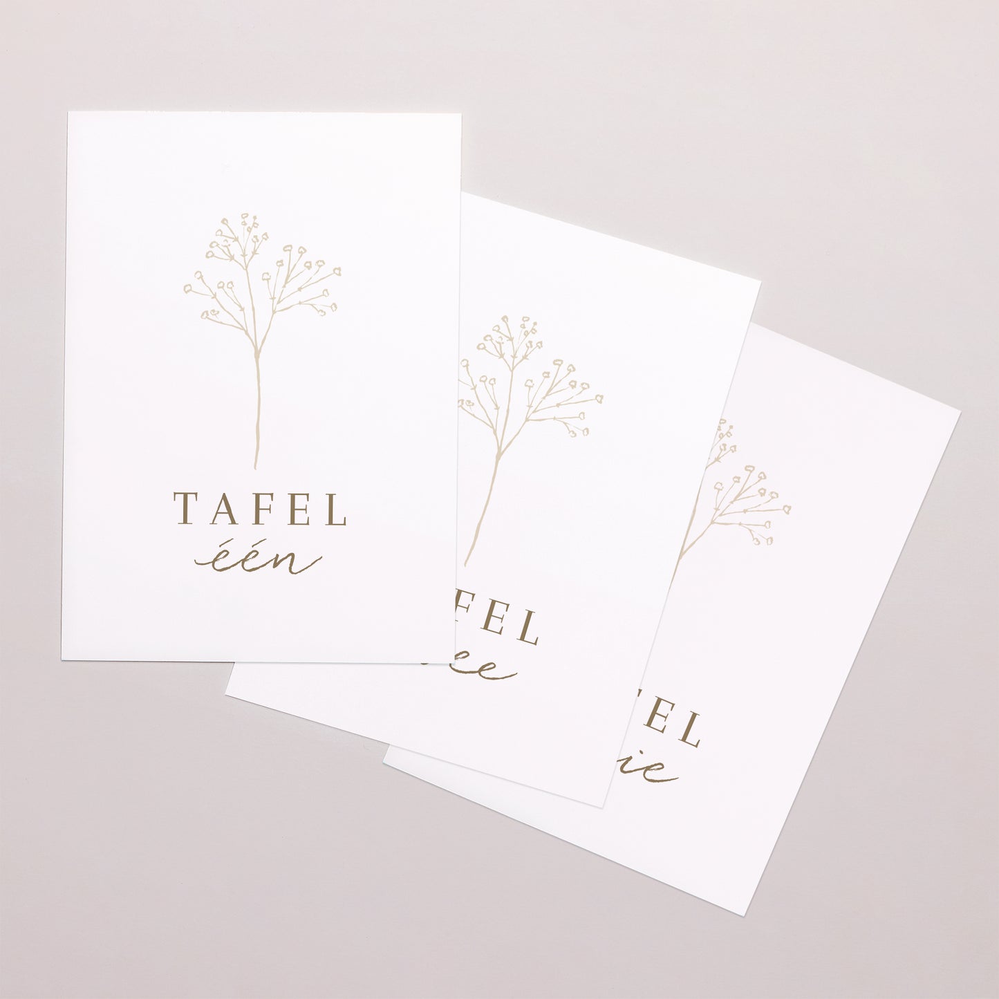 Tafelnummers Huwelijk Rechthoek Elegante gypsophile foto N° 1