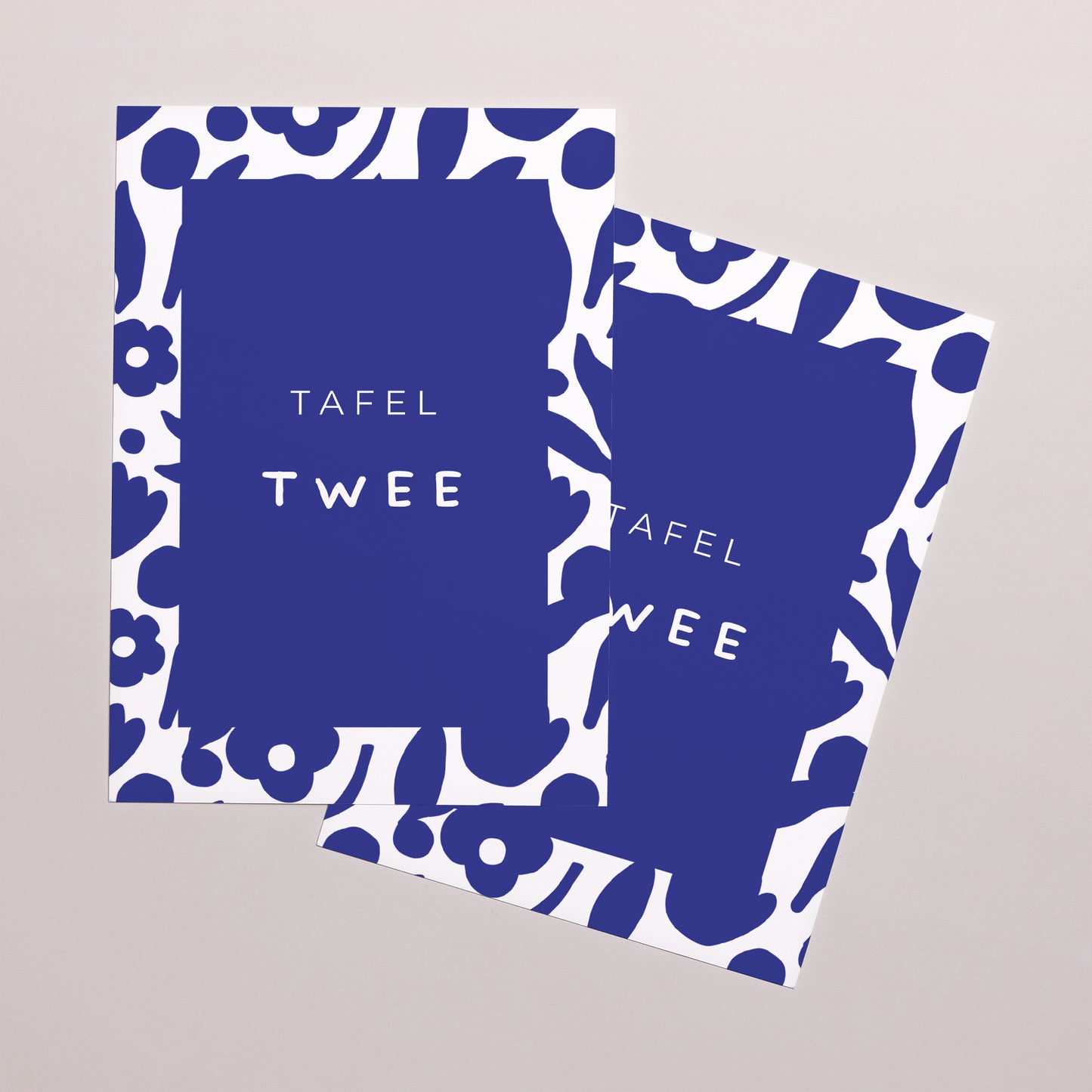 Tafelnummers Huwelijk Rechthoek Majorelle blauw foto N° 2