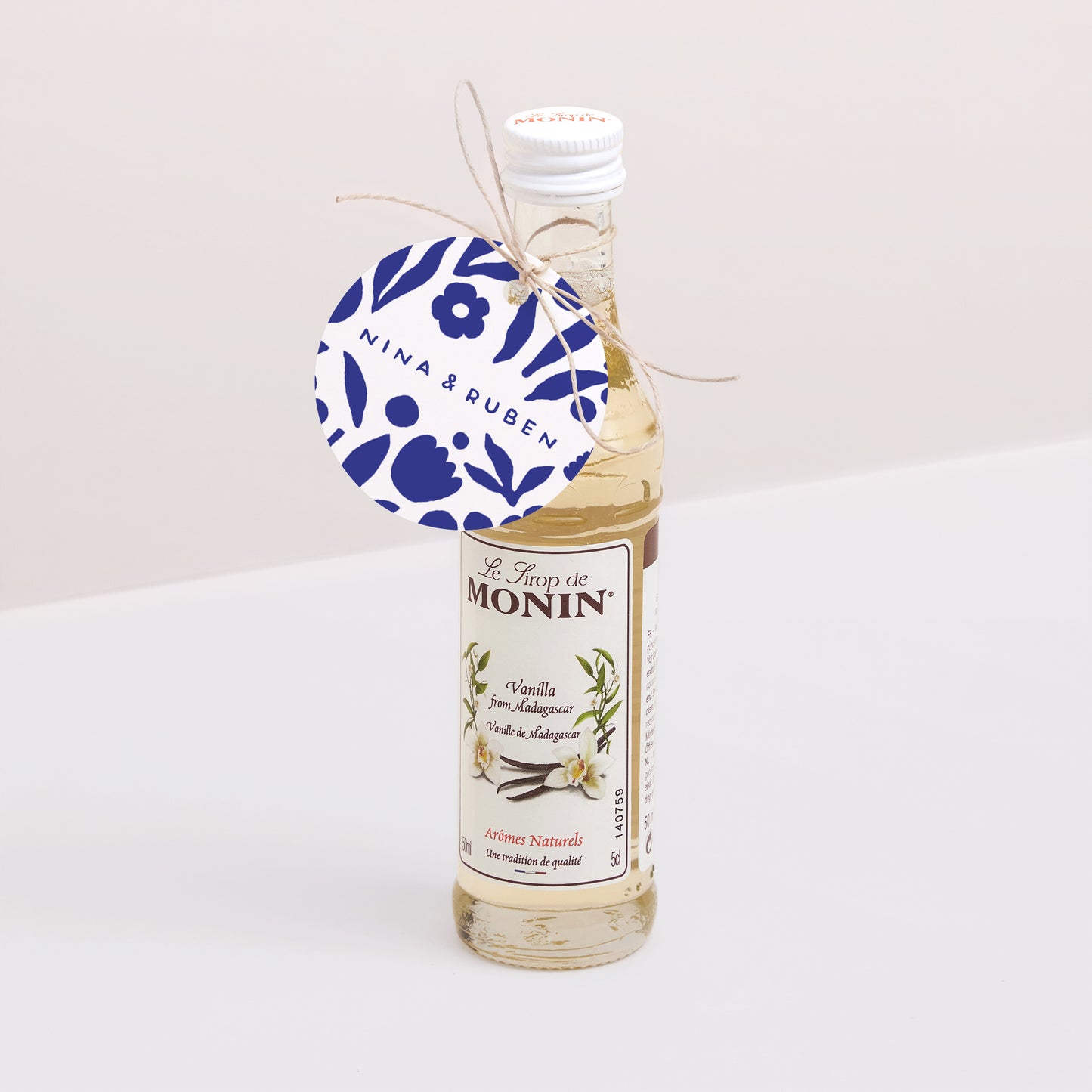 Cadeaulabel Huwelijk Ronde Majorelle blauw foto N° 3