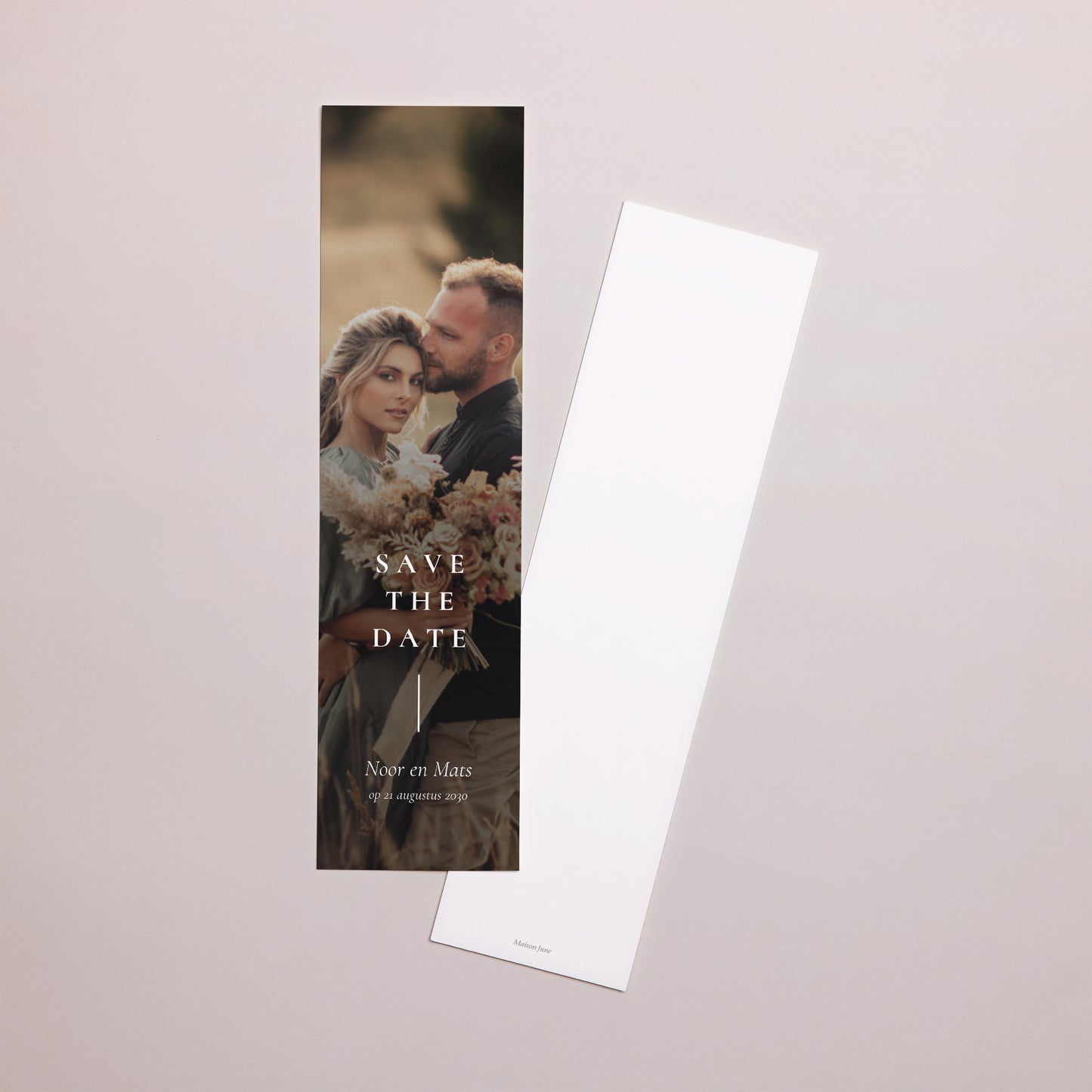 Save the date kaart Huwelijk Bladwijzer foto N° 1