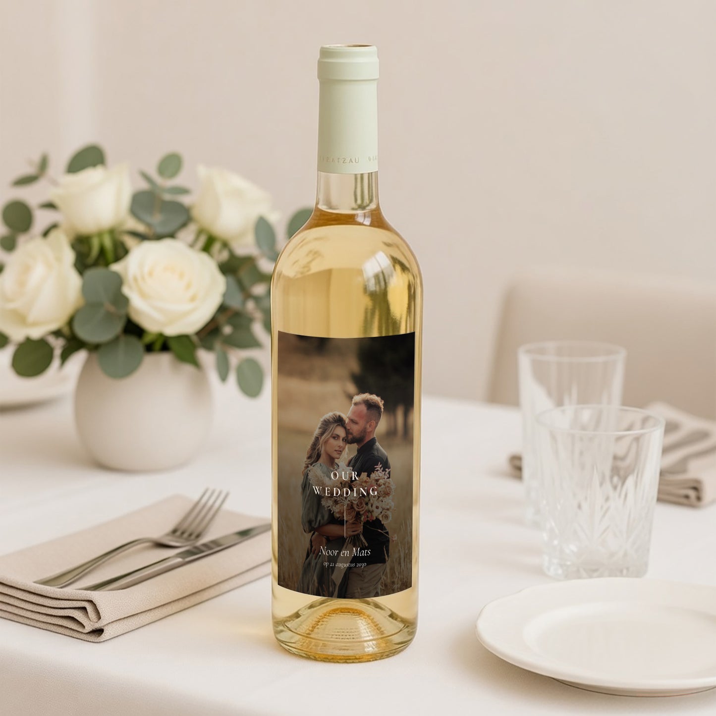 Flesetiket Huwelijk Portret foto N° 2