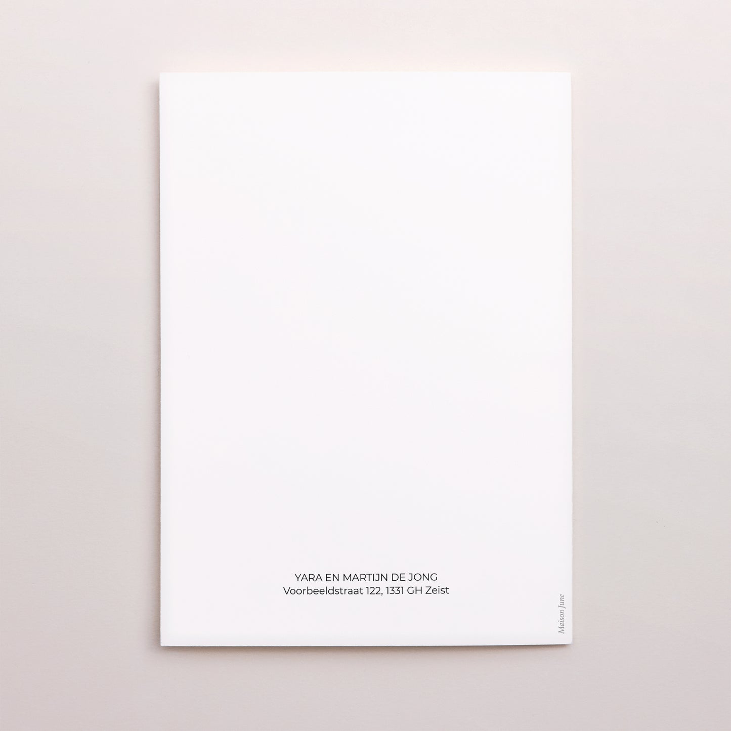 Bedankkaart Huwelijk Portret dubbele vouw Typo datum foto N° 3