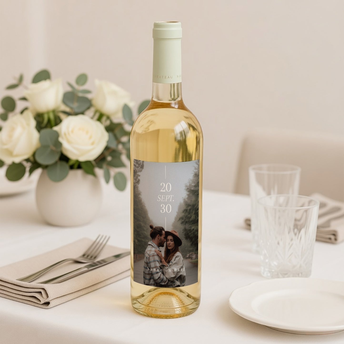 Flesetiket Huwelijk Portret foto N° 2