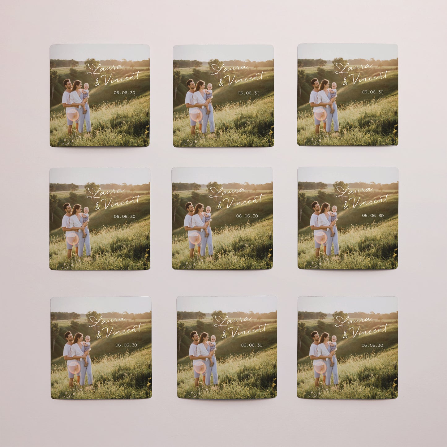 Save the date kaart Huwelijk Set van 9, magnetisch. Mama en Papa trouwen II foto N° 3