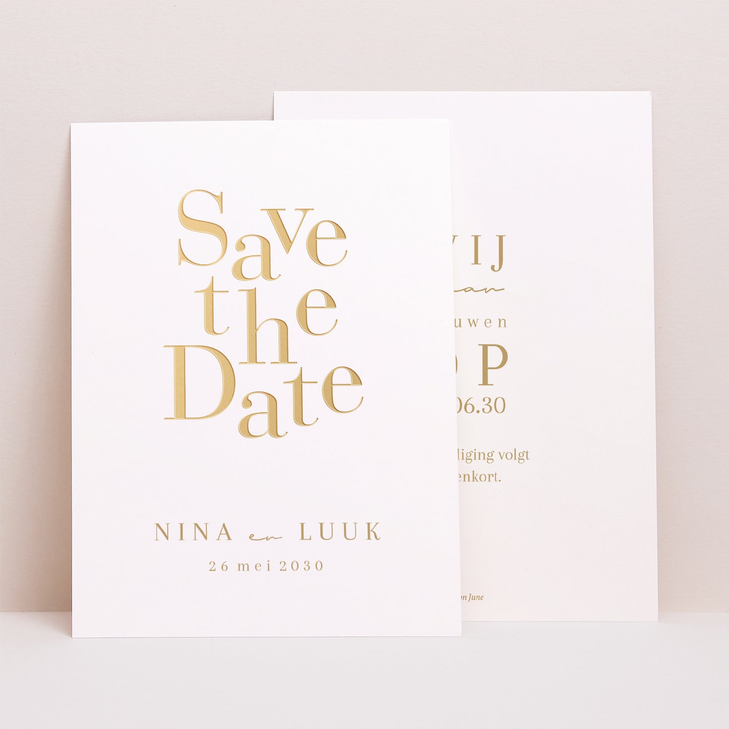 Save the date kaart Huwelijk Portret We trouwen II foto N° 1