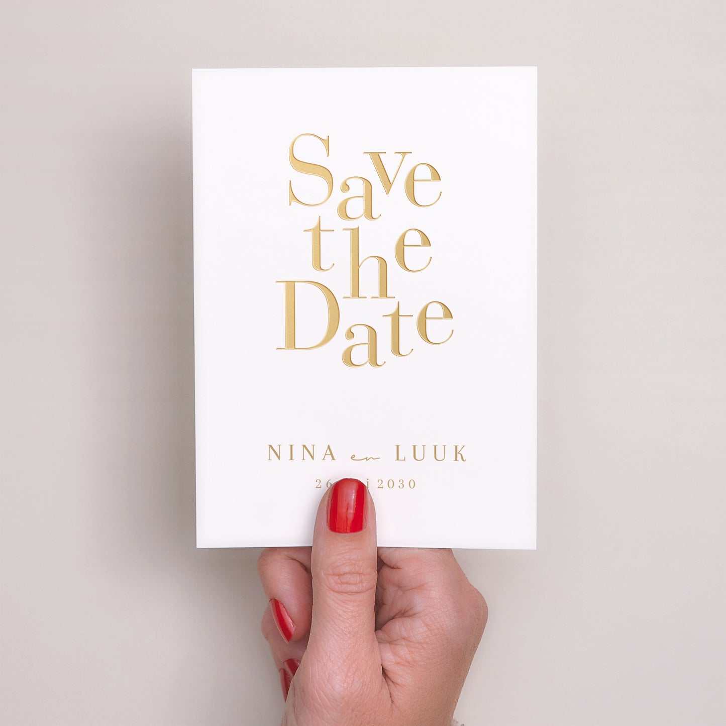 Save the date kaart Huwelijk Portret We trouwen II foto N° 2