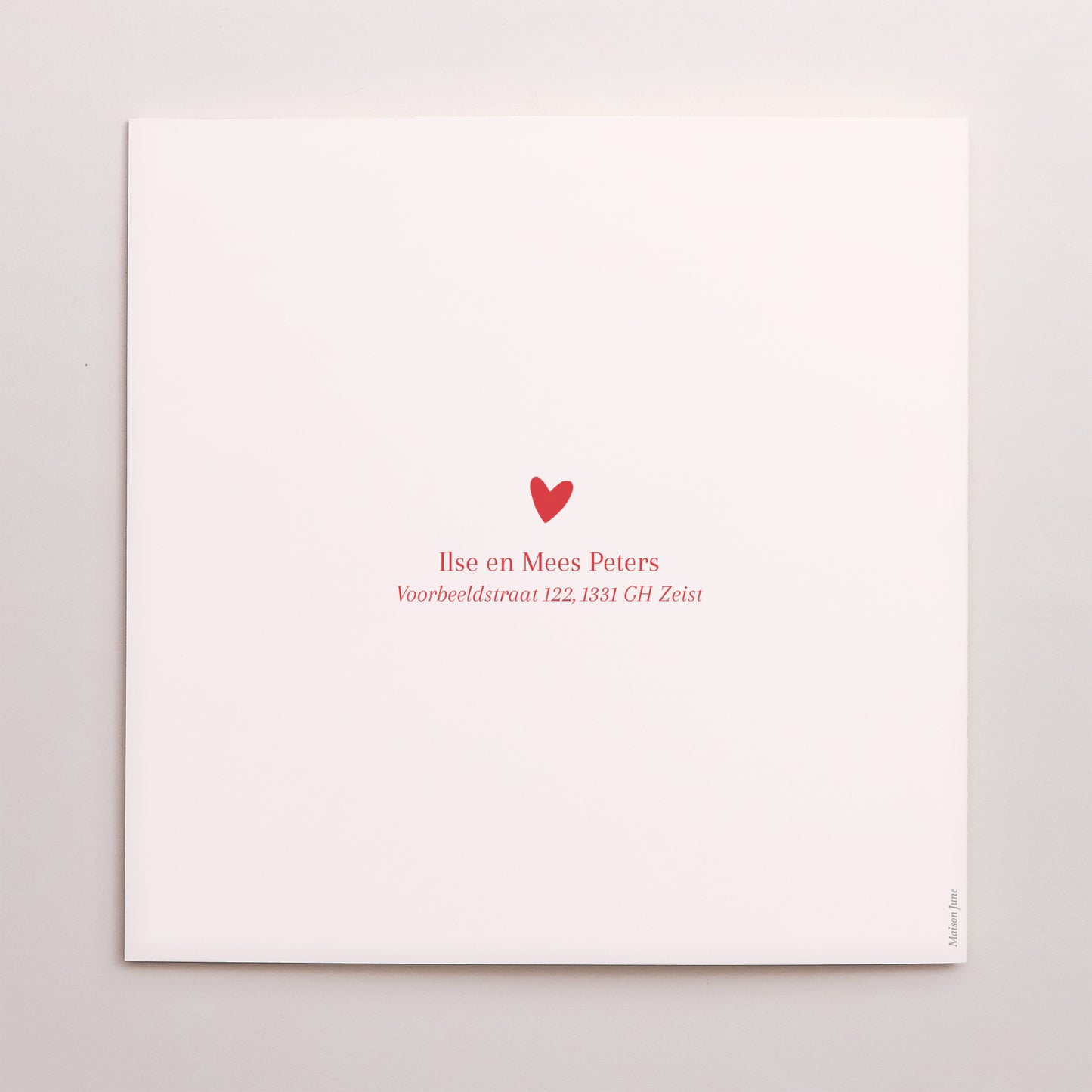 Bedankkaart Huwelijk Dubbele vierkante vouw foto N° 3