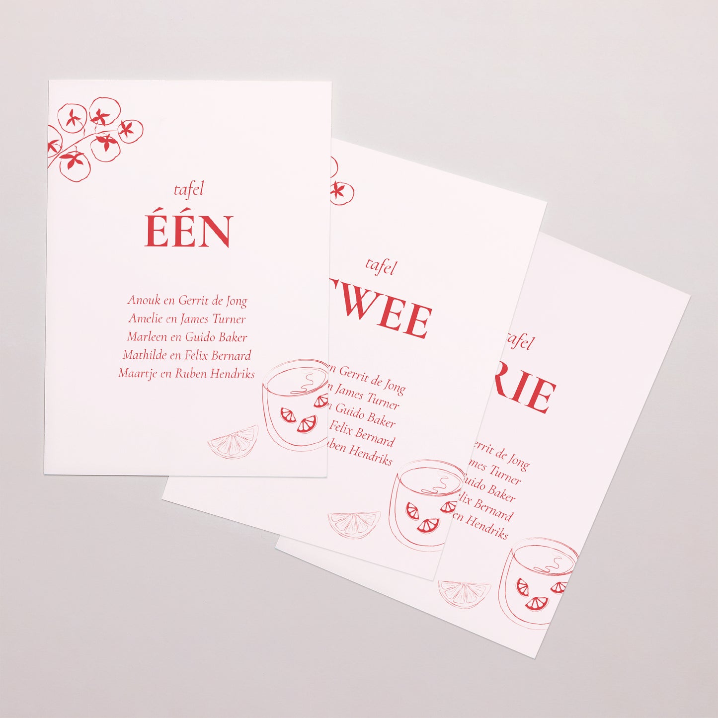 Tafelnummers Huwelijk Rechthoek Wees onze gast! foto N° 1